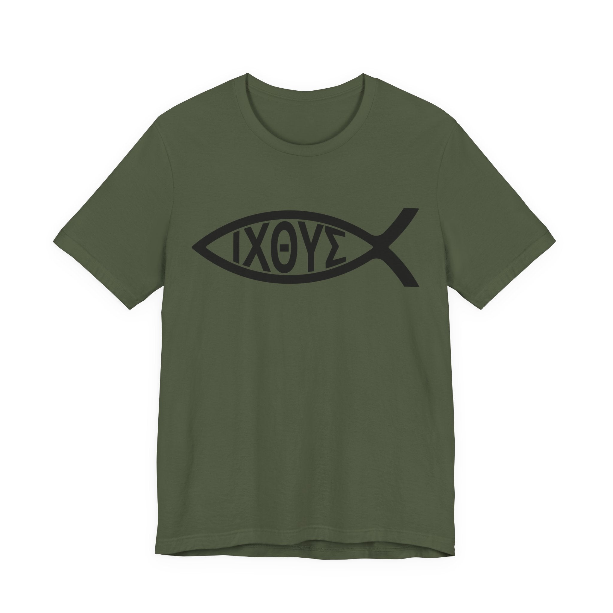Christian Ichthys Fish T-Shirt – Vintage Greek ΙΧΘΥΣ Faith Tee