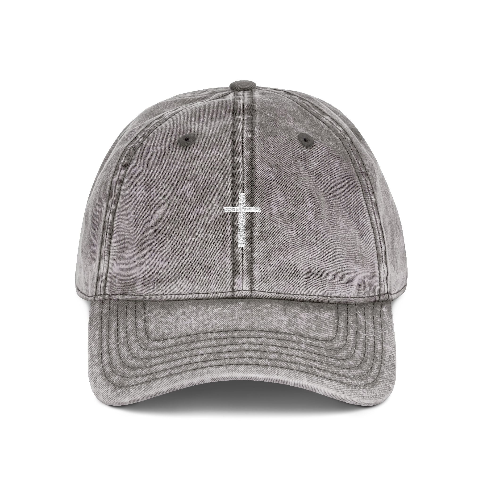 Vintage Cross Dad Hat — Women's Christian Embroidered Cap | Washed Faith Hat