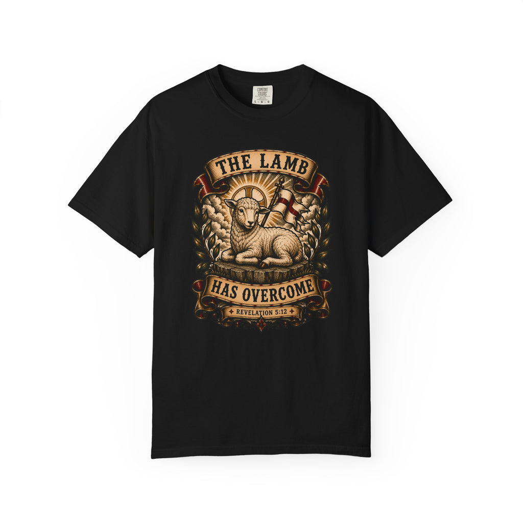 The Lamb Has Overcome Tee — Christian Tattoo Shirt