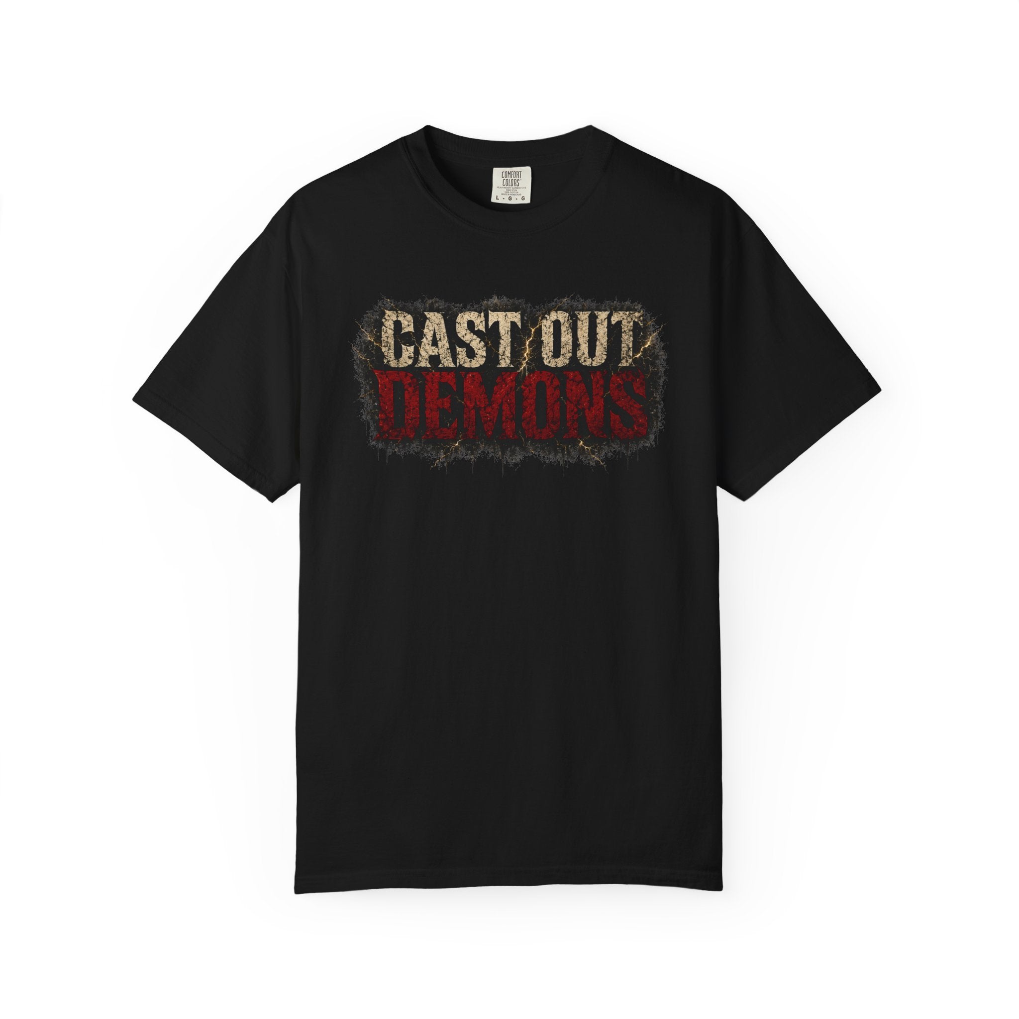 Cast Out Demons Tee — Kingdom Business Mark 16:17 Front & Back Spiritual Warfare T-Shirt