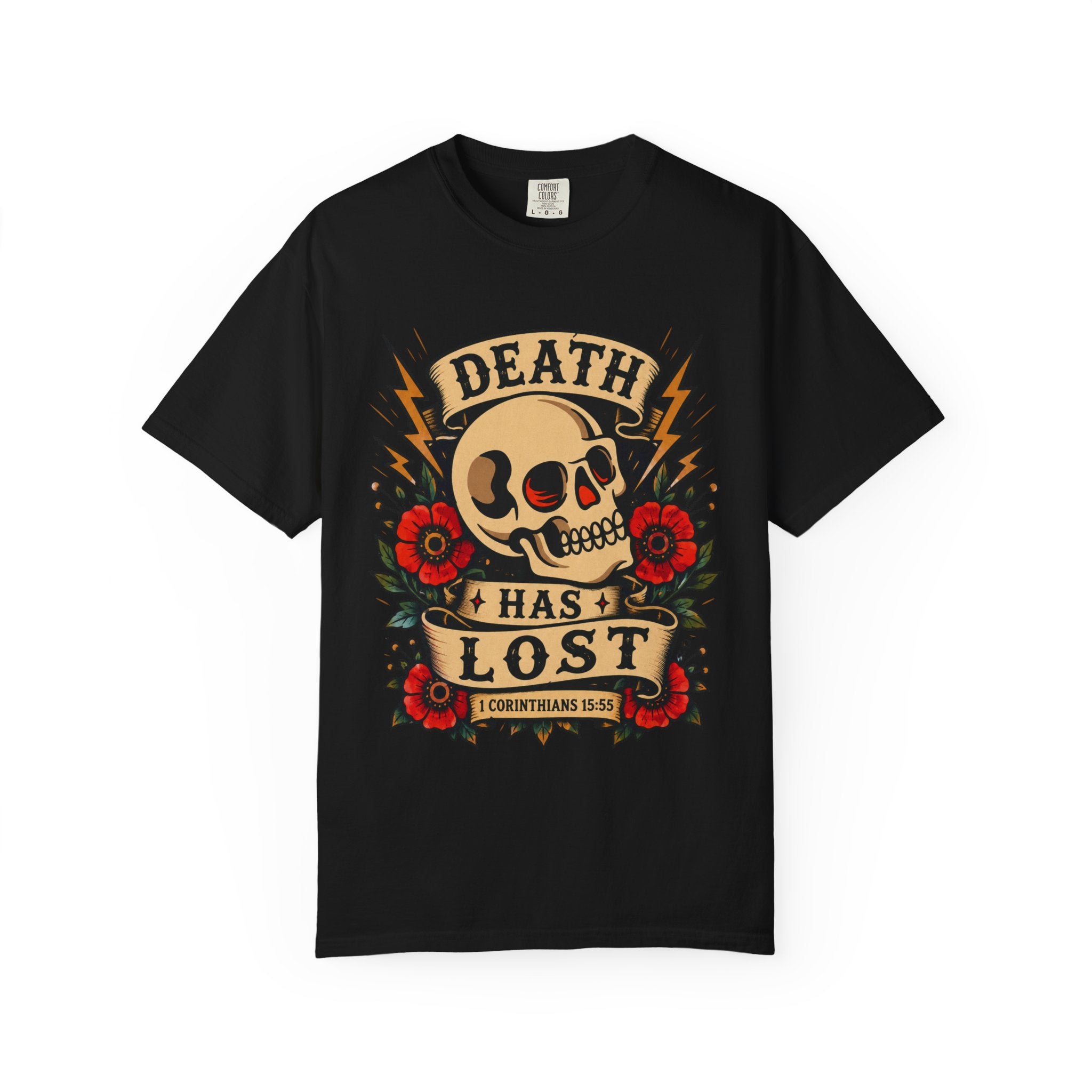 Death Has Lost Tee — Christian Tattoo Shirt