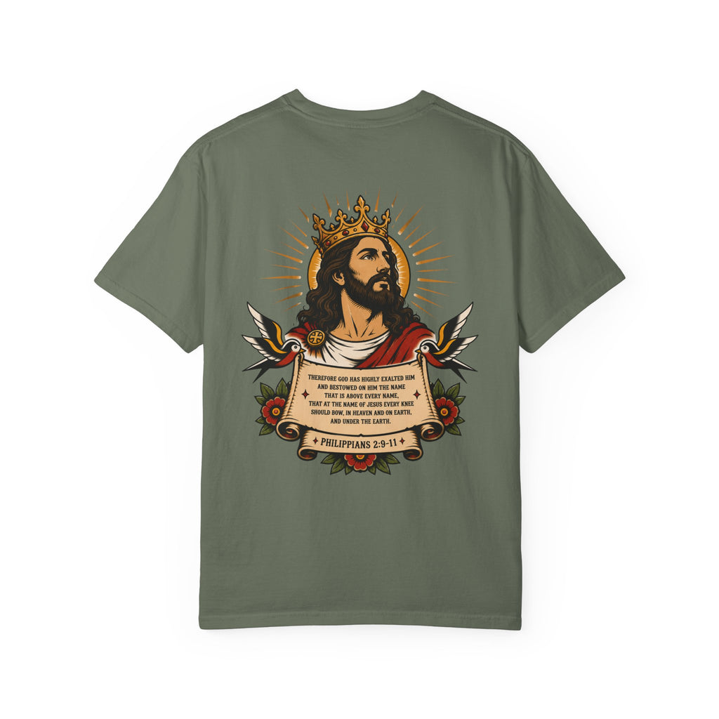 Christ Is King Tee — Traditional Tattoo Front & Back Shirt