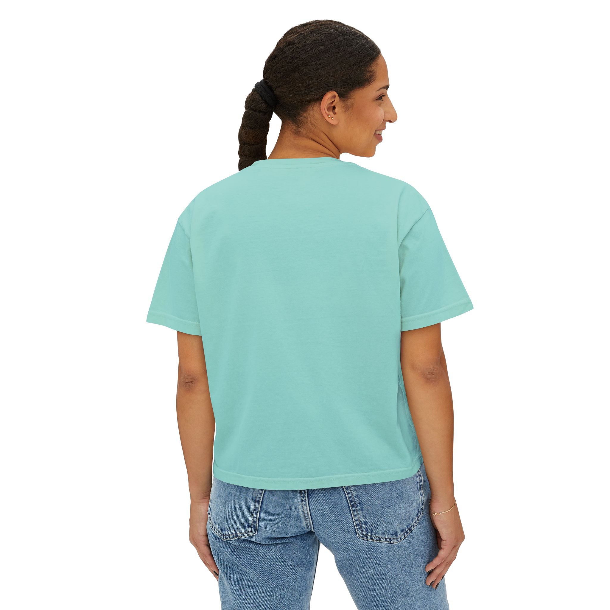 YAHWEH Hebrew Boxy Crop Tee — Women's Christian Shirt | Name of God Comfort Colors