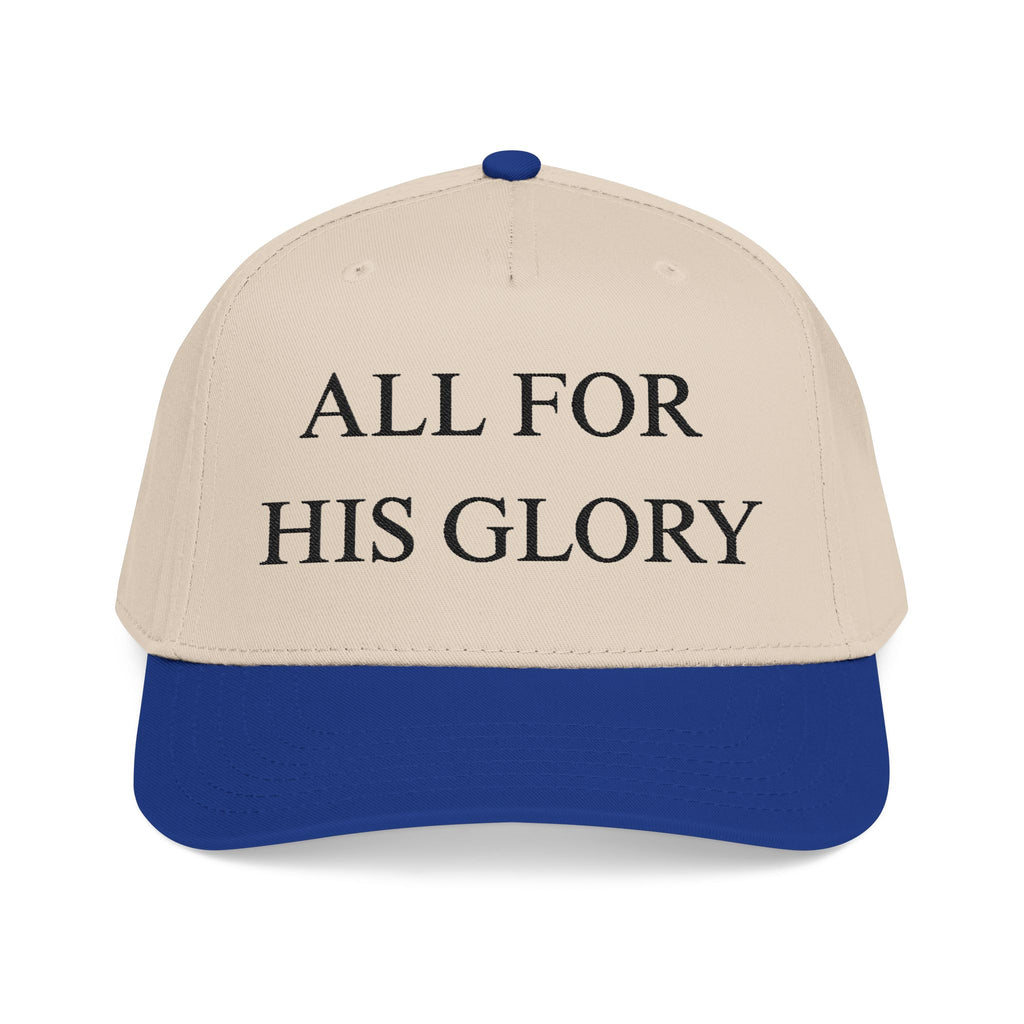 All for His Glory Hat — Christian Embroidered Mid Profile Cap | Loud About God