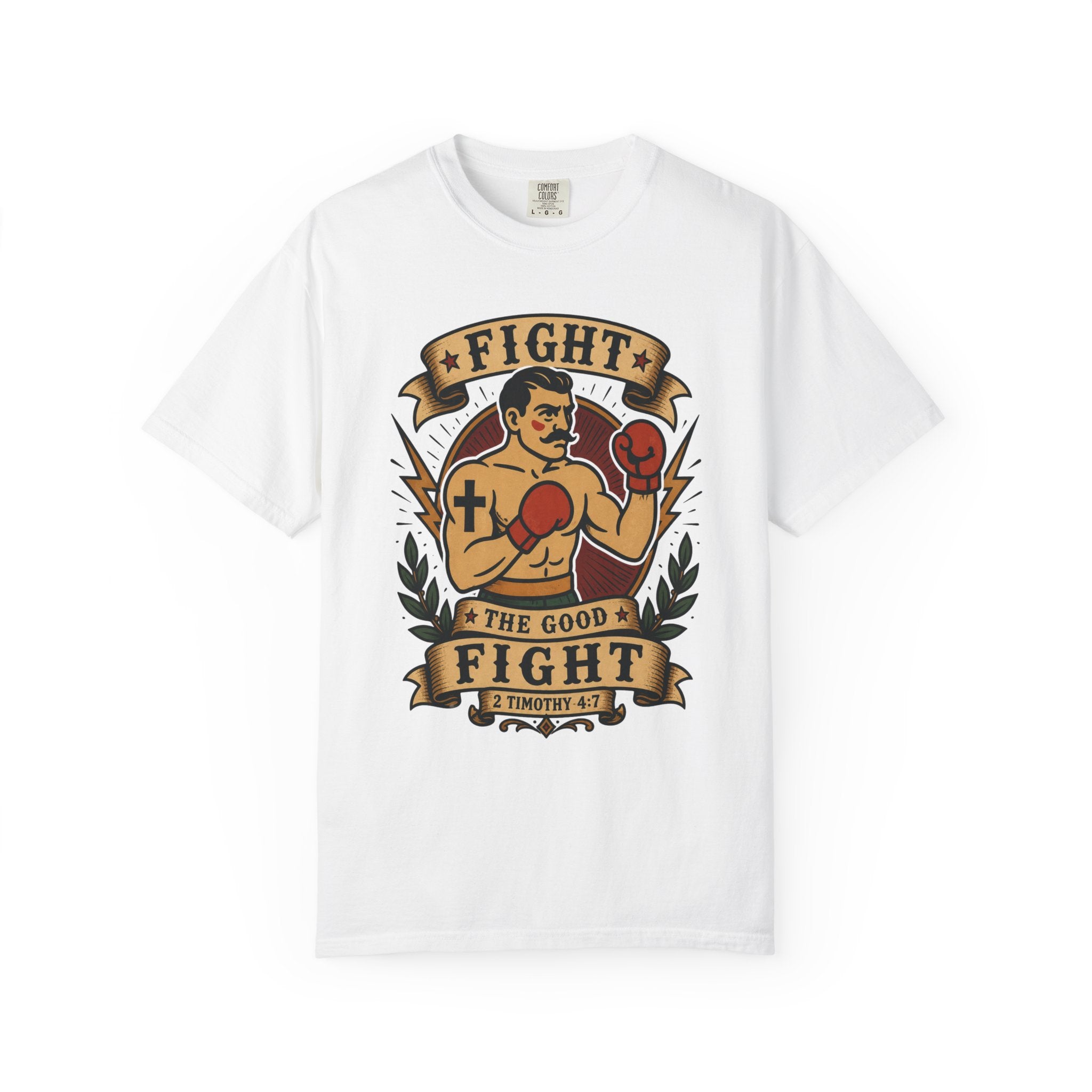 Fight the Good Fight Tee — Christian Tattoo Shirt
