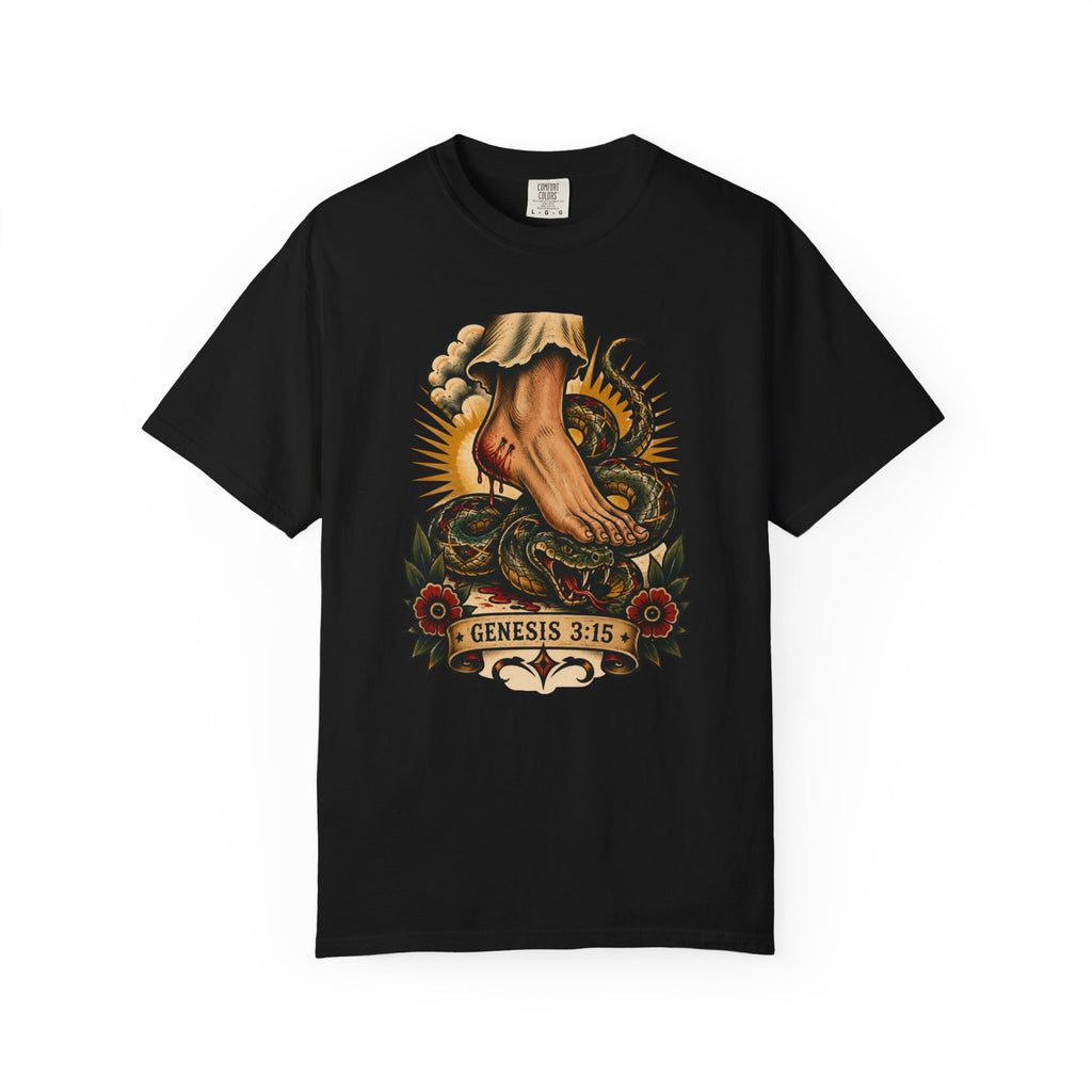 Protoevangelium Genesis 3:15 Tee — Crushed Serpent Comfort Colors T-Shirt