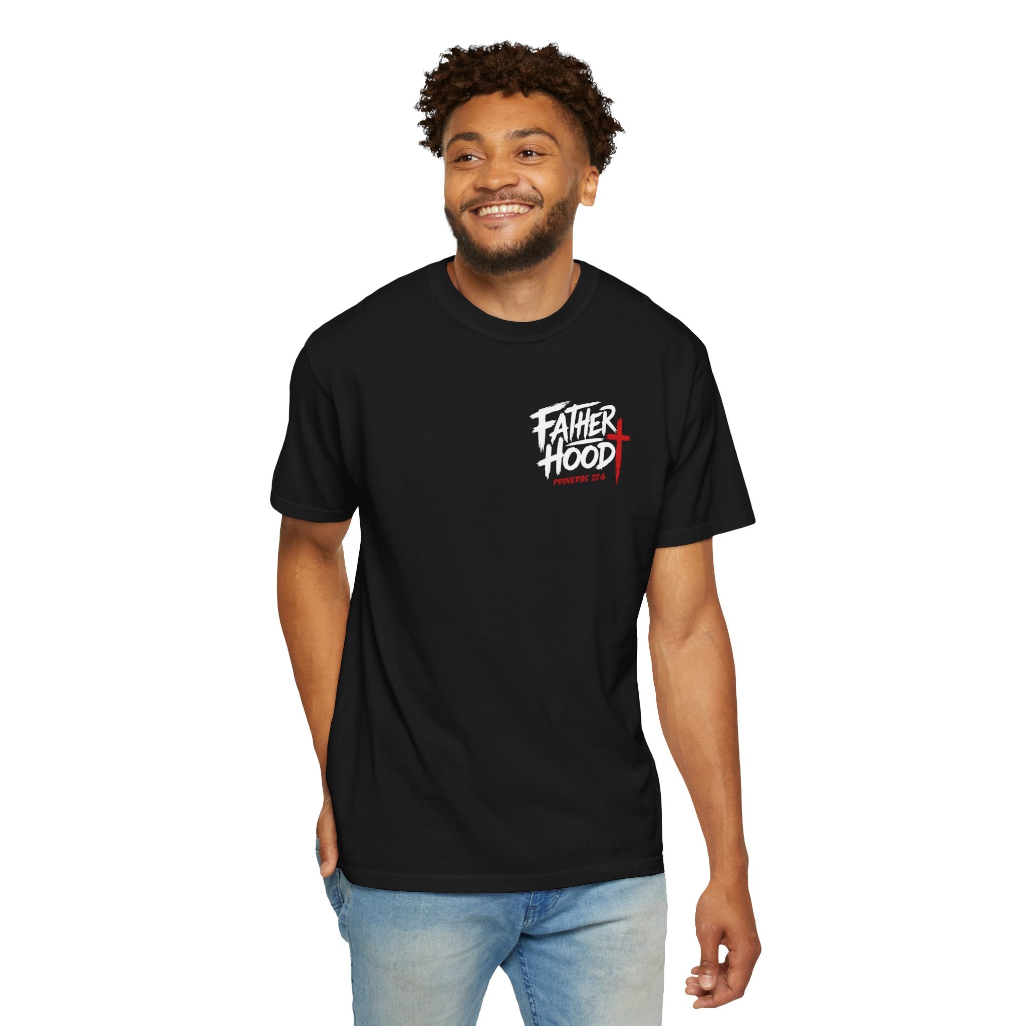 Fatherhood is Kingdom Work T-Shirt — Comfort Colors Christian Dad Tee | Proverbs 22:6