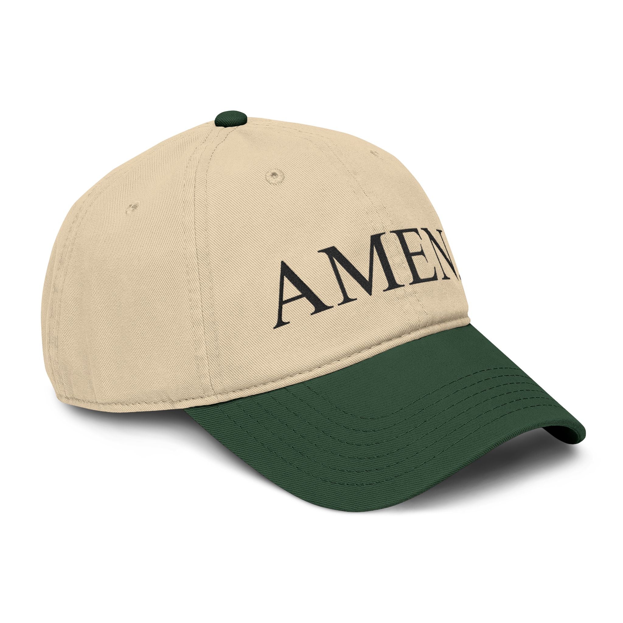 AMEN. Hat — Garment Washed Vintage Christian Baseball Cap | Embroidered Faith Hat