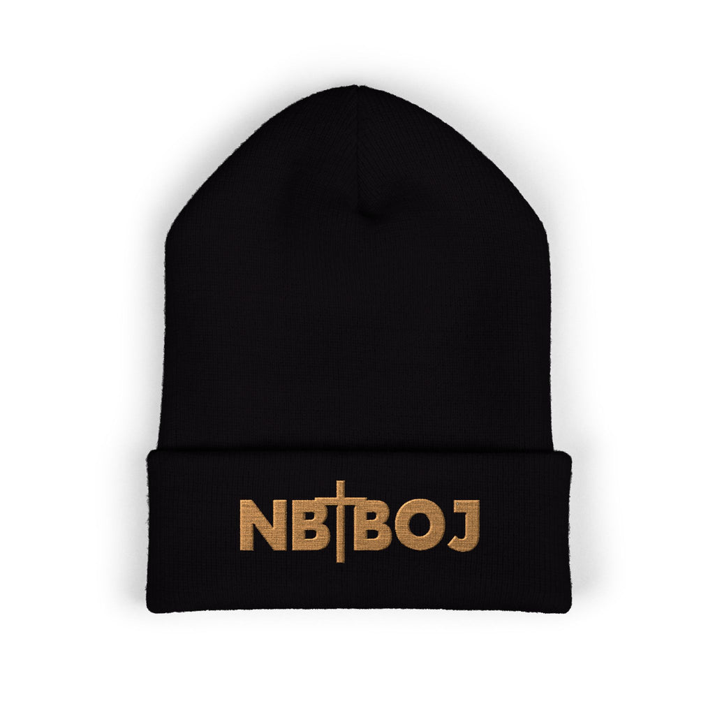 NBTBOJ Beanie — Nothing But the Blood of Jesus Embroidered Cuffed Beanie | Loud About God