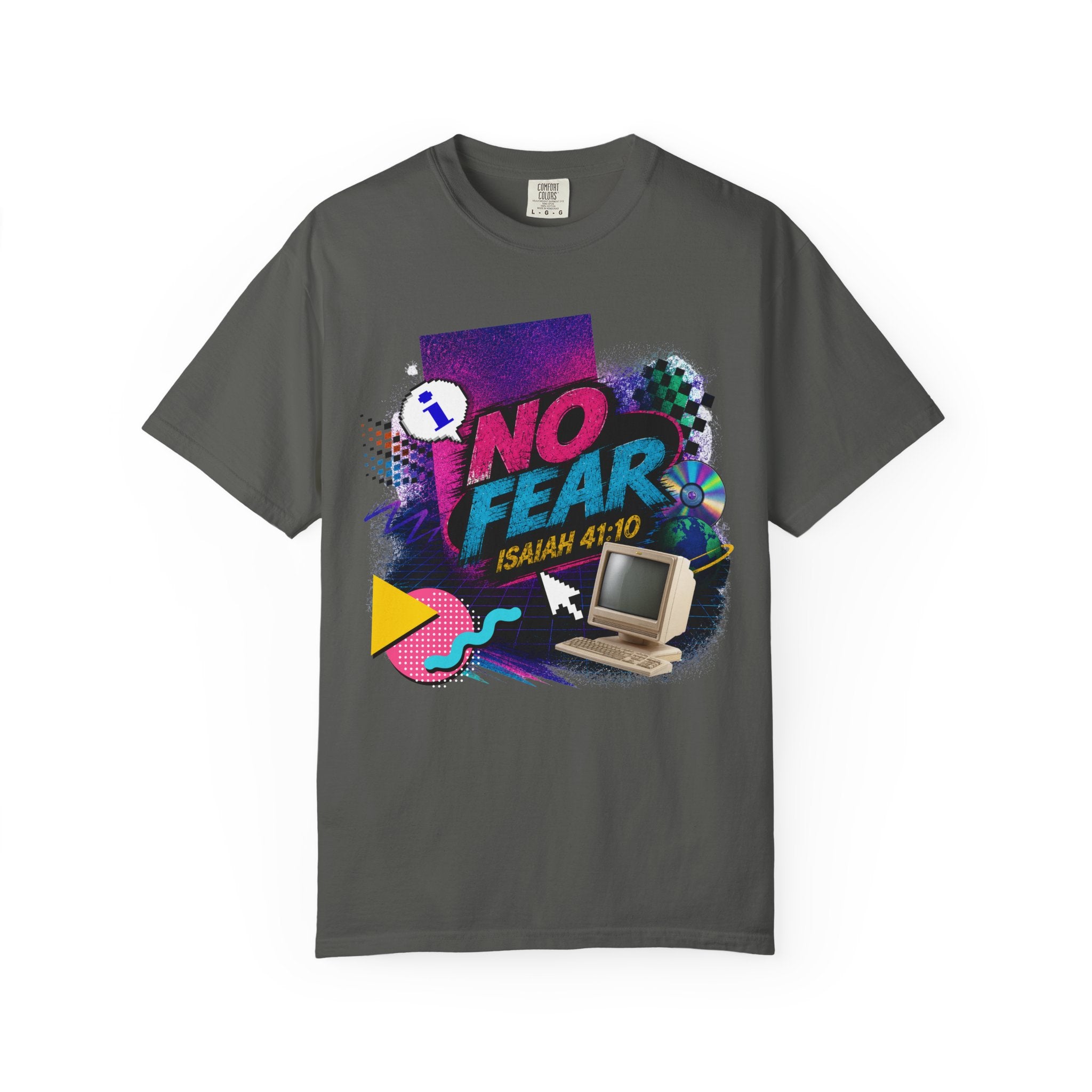 No Fear Tee — Retro 90s Isaiah 41:10 Comfort Colors T-Shirt