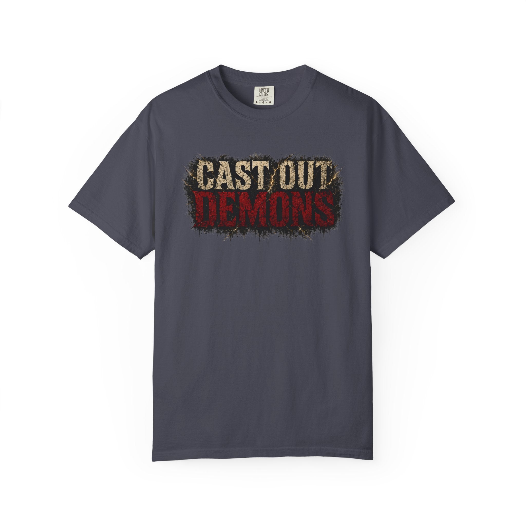 Cast Out Demons Tee — Kingdom Business Mark 16:17 Front & Back Spiritual Warfare T-Shirt