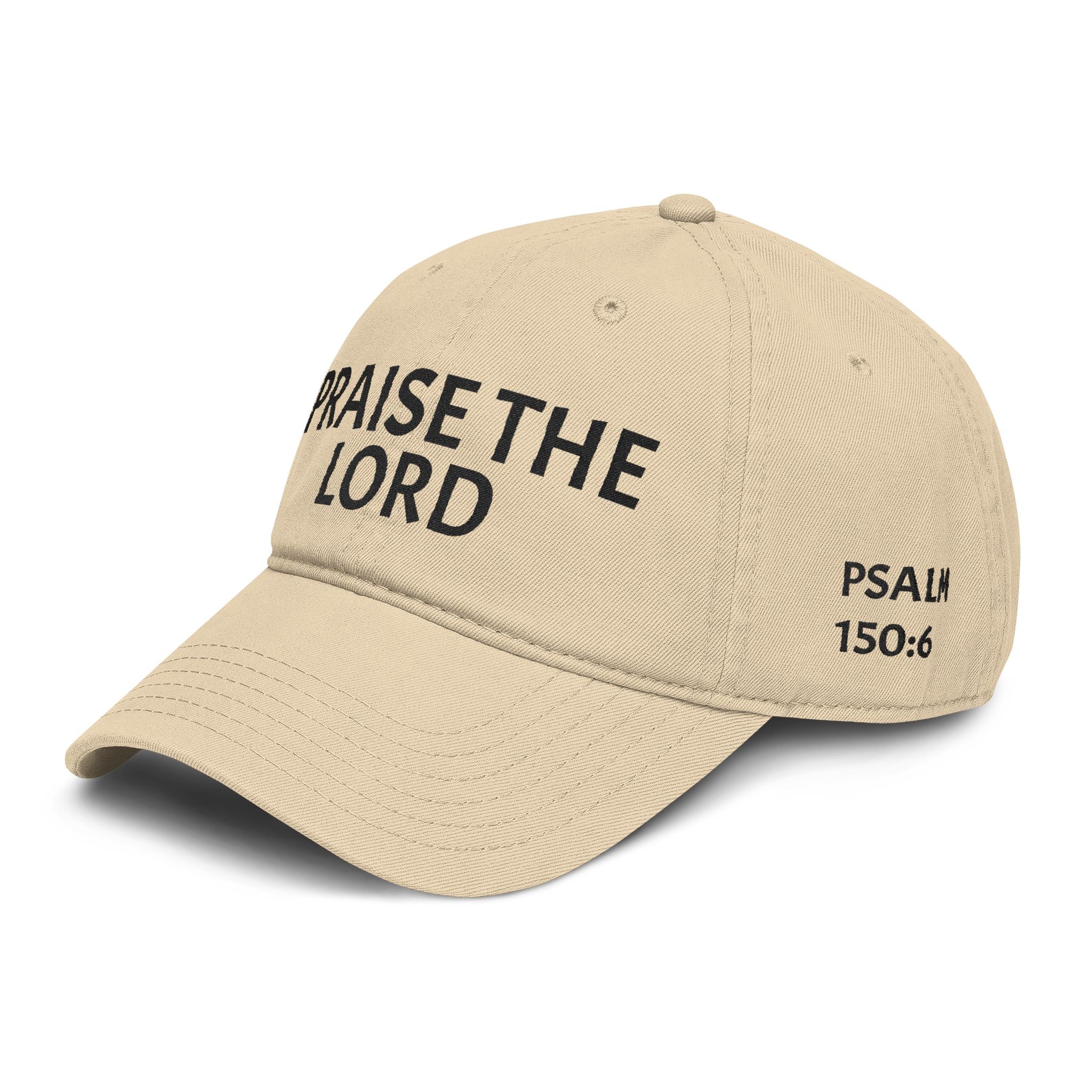 Praise the Lord Hat — Psalm 150:6 Embroidered Two-Tone Dad Cap