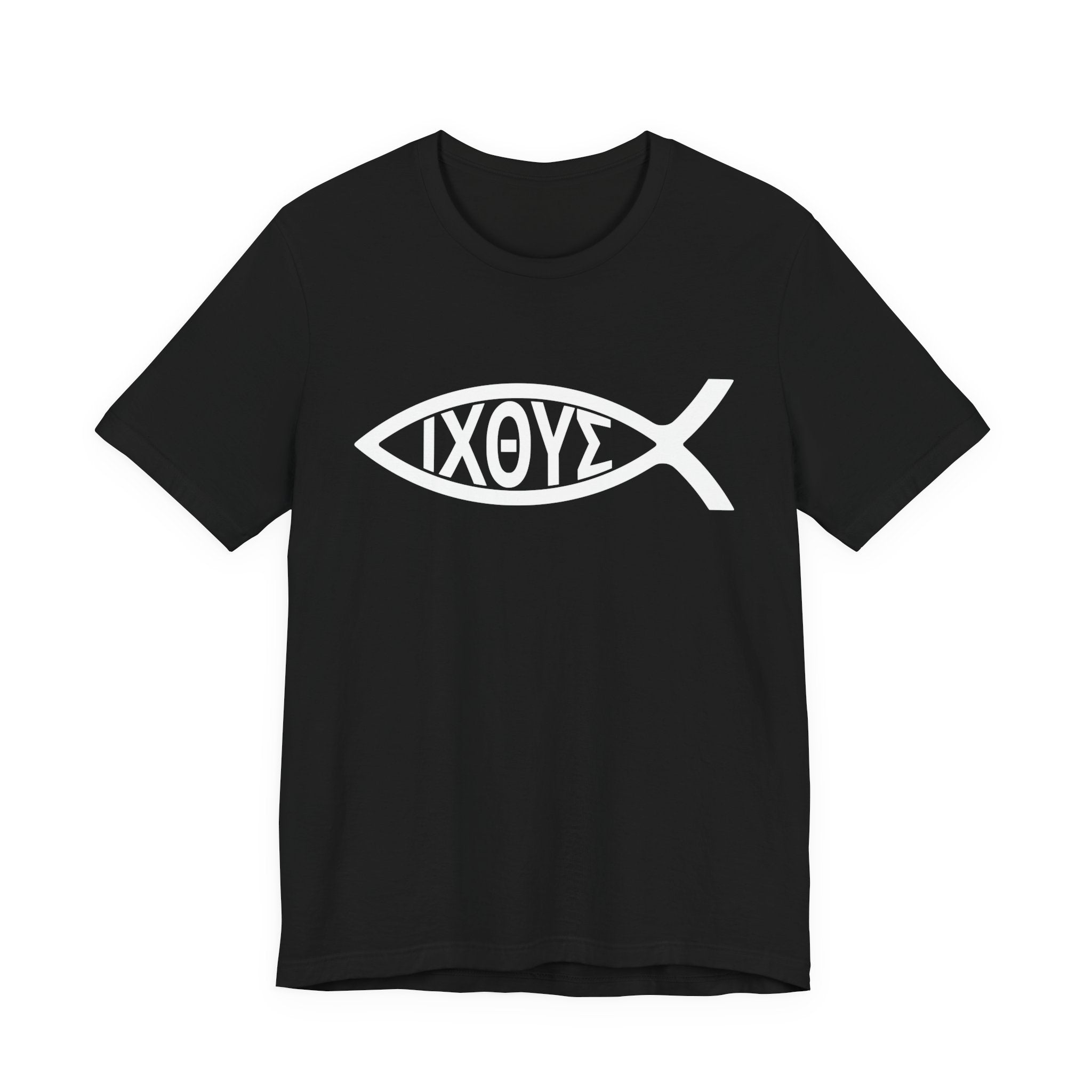 Christian Ichthys Fish T-Shirt – Vintage Greek ΙΧΘΥΣ Faith Tee