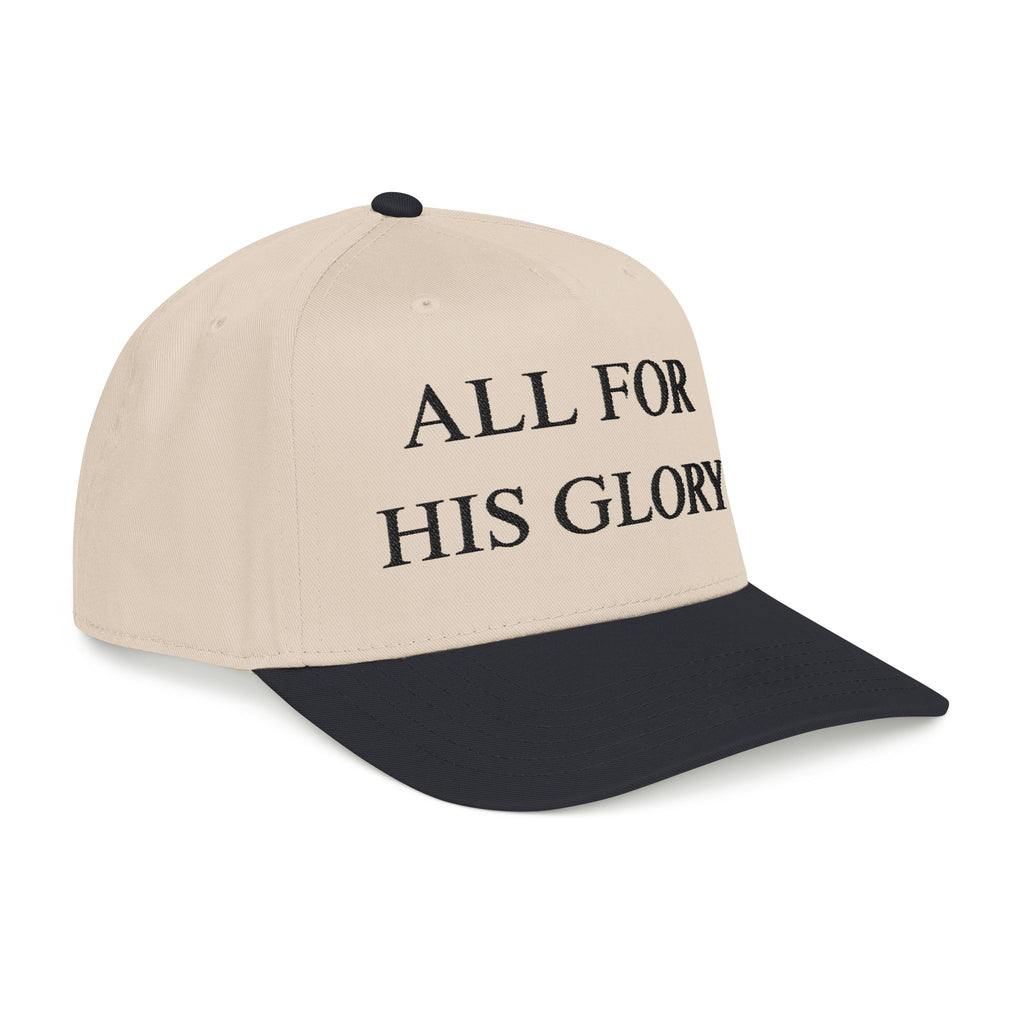 All for His Glory Hat — Christian Embroidered Mid Profile Cap | Loud About God