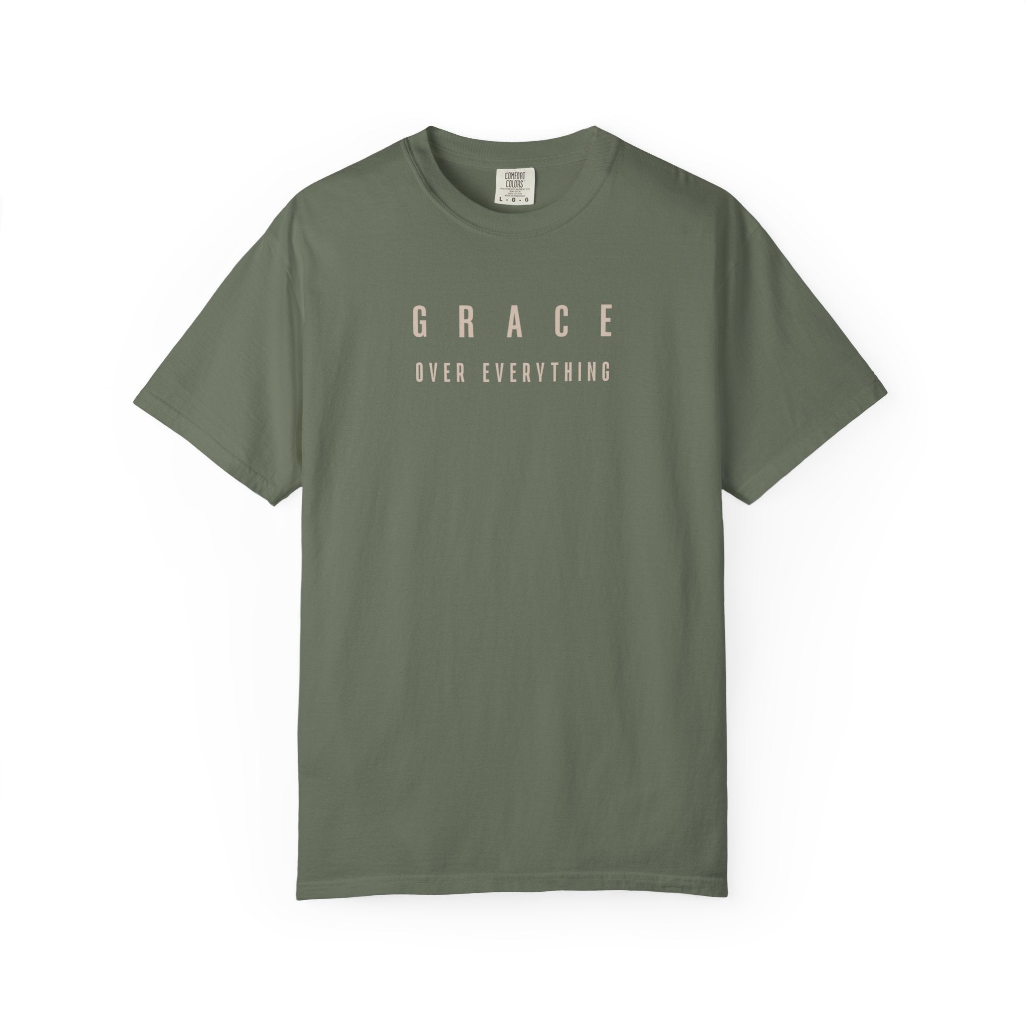 Grace Over Everything Tee — 2010s Streetwear Colossians 1:17 Comfort Colors T-Shirt