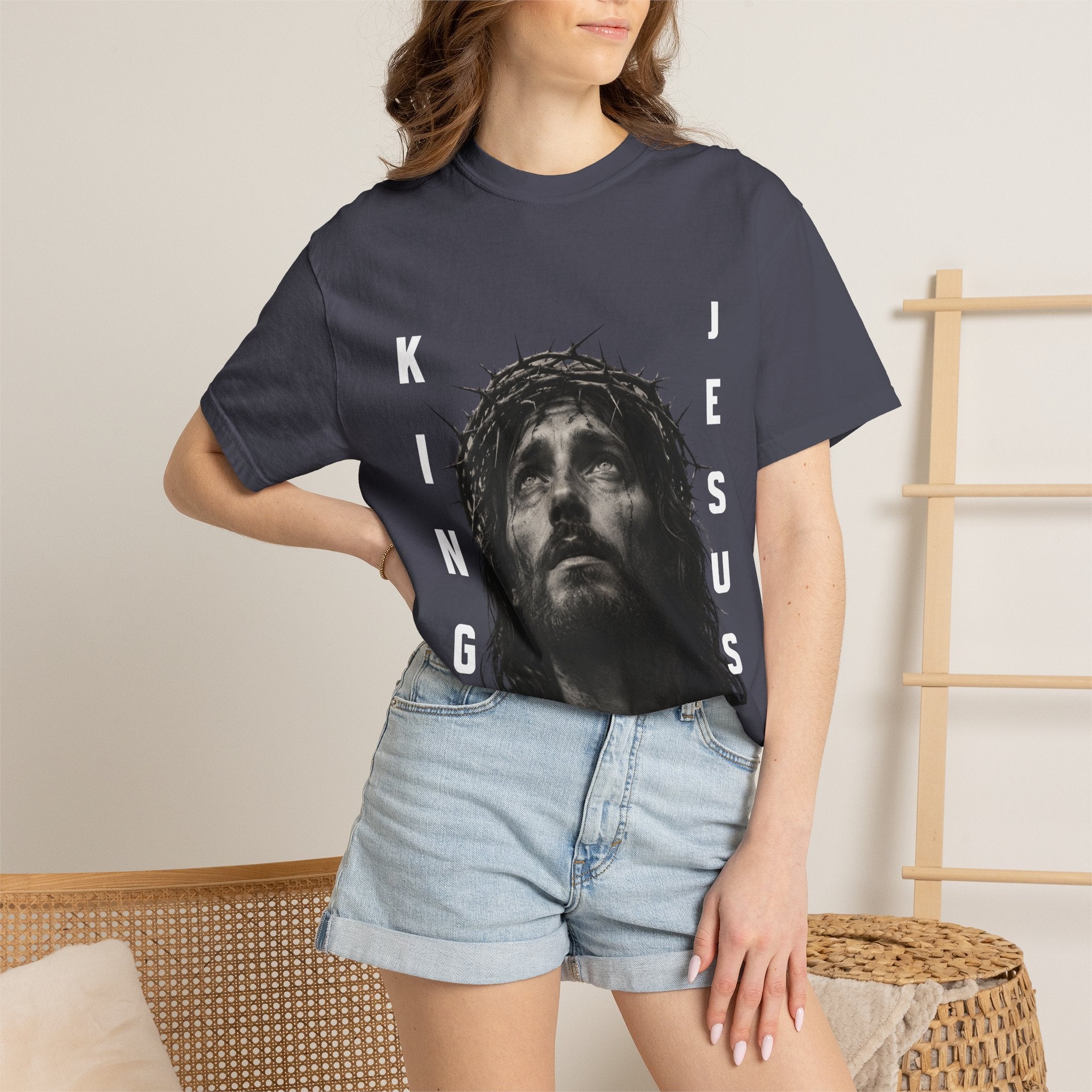 Jesus King T-Shirt — Crown of Thorns Christian Faith Graphic Tee