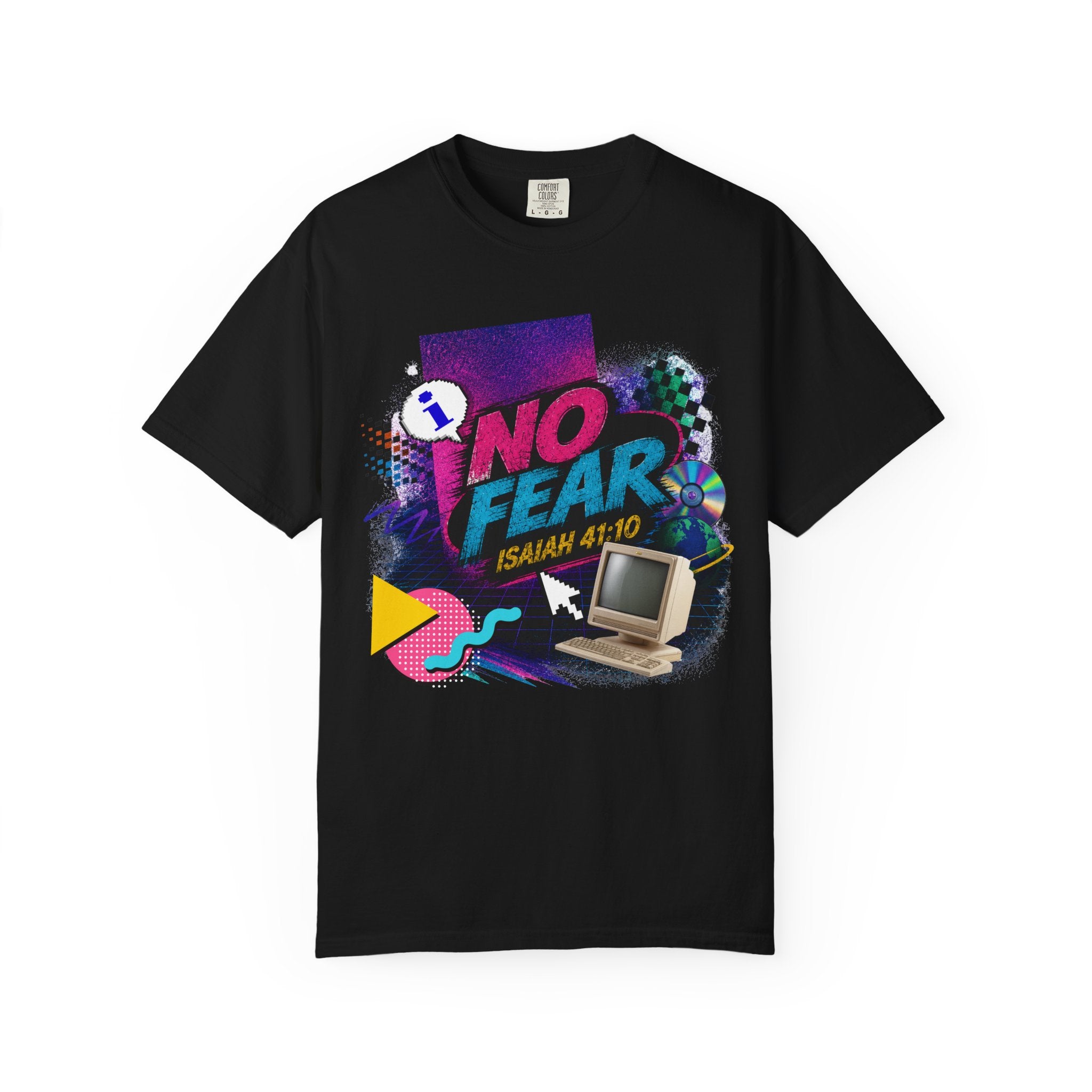 No Fear Tee — Retro 90s Isaiah 41:10 Comfort Colors T-Shirt