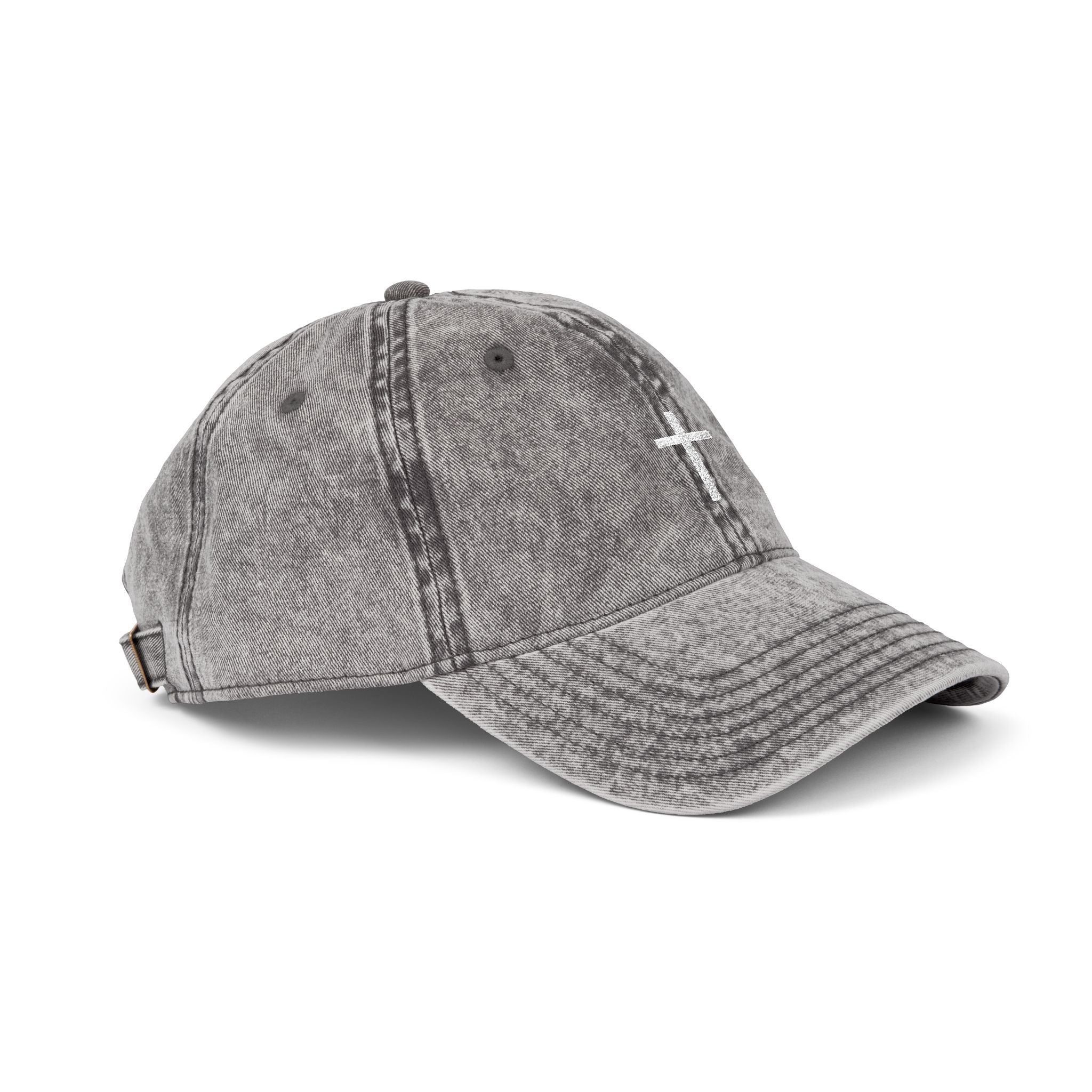 Vintage Cross Dad Hat — Women's Christian Embroidered Cap | Washed Faith Hat