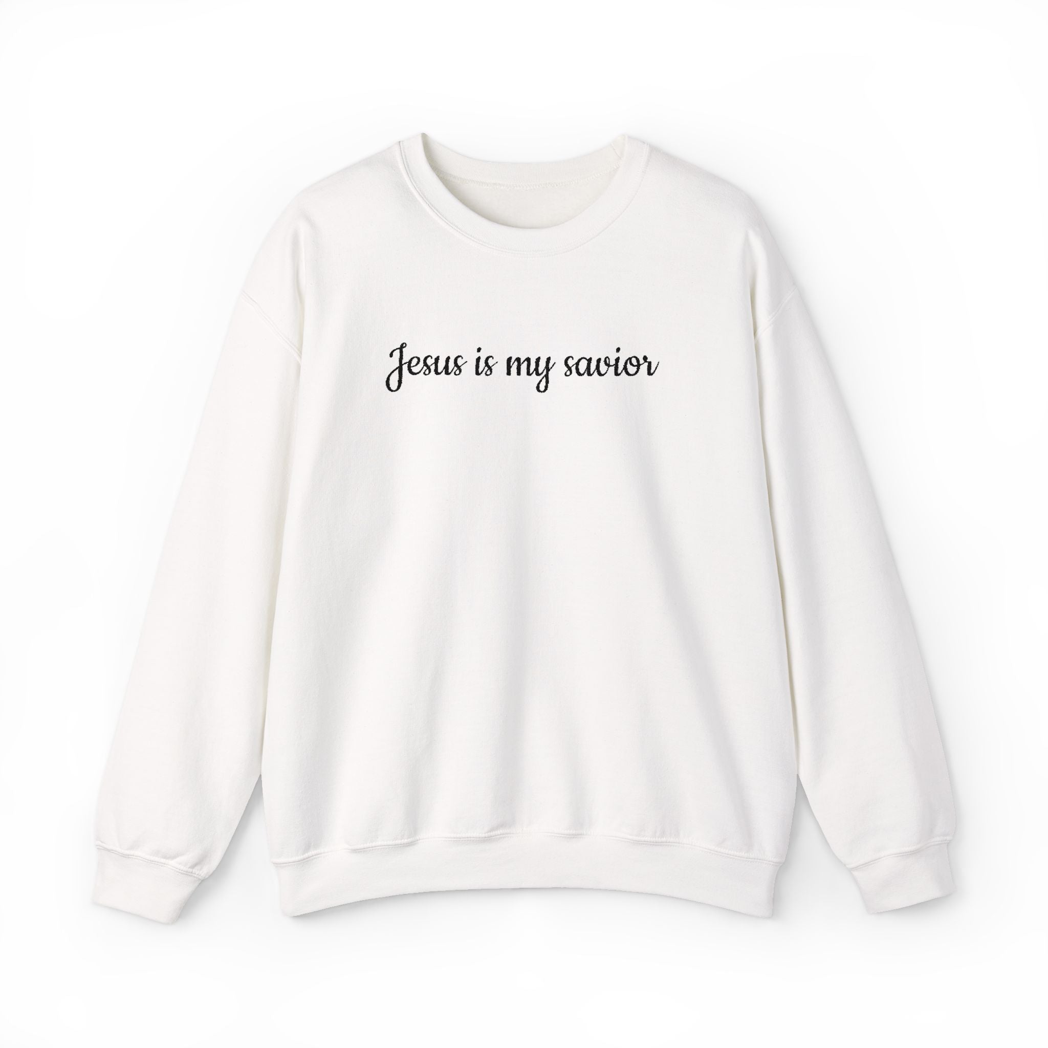 Jesus Is My Savior Embroidery Sweatshirt