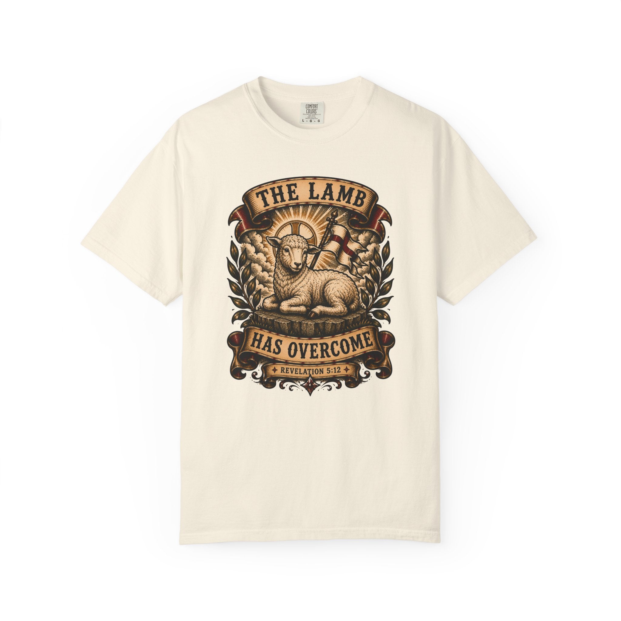 The Lamb Has Overcome Tee — Christian Tattoo Shirt