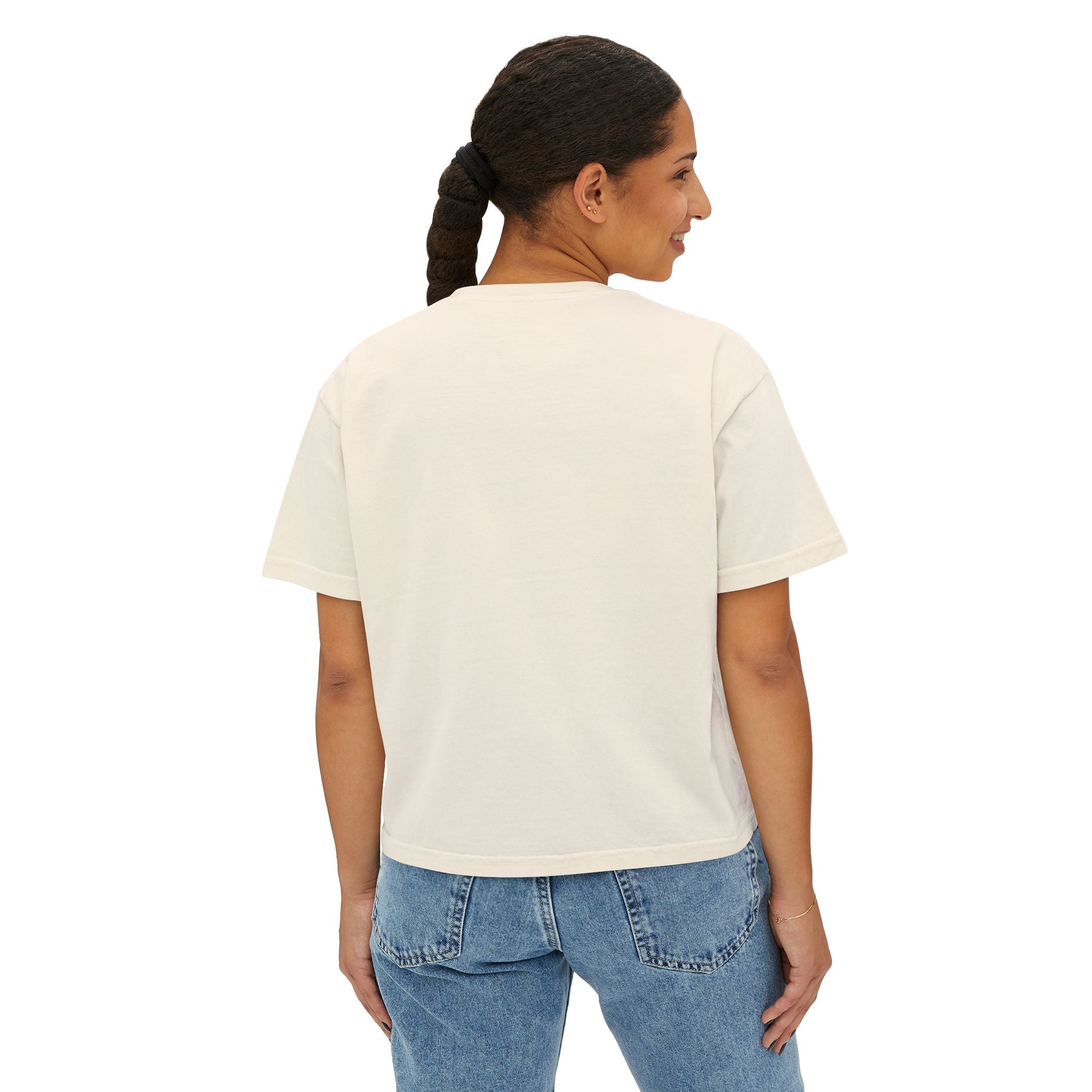 YAHWEH Hebrew Boxy Crop Tee — Women's Christian Shirt | Name of God Comfort Colors