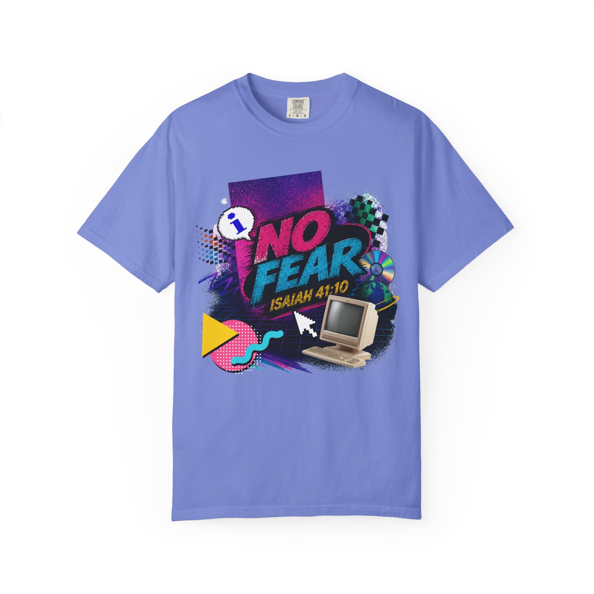 No Fear Tee — Retro 90s Isaiah 41:10 Comfort Colors T-Shirt
