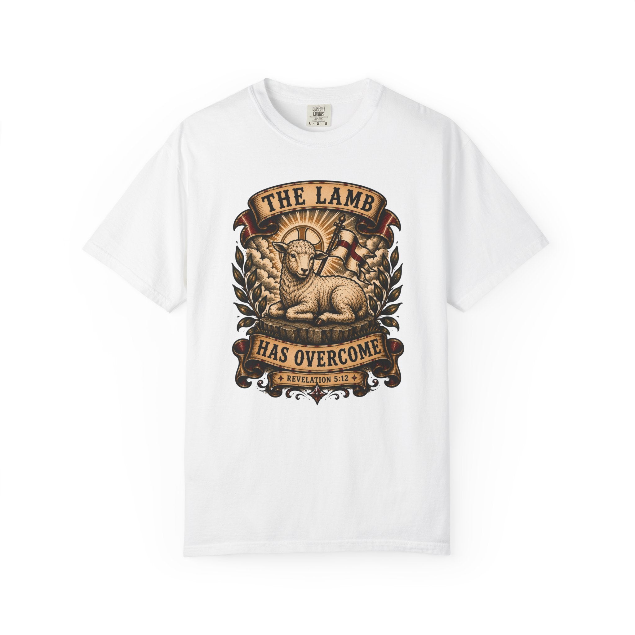 The Lamb Has Overcome Tee — Christian Tattoo Shirt