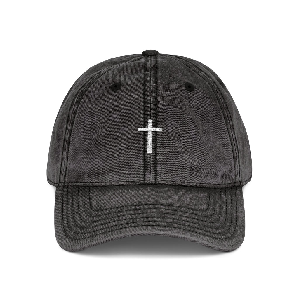 Vintage Cross Dad Hat — Women's Christian Embroidered Cap | Washed Faith Hat