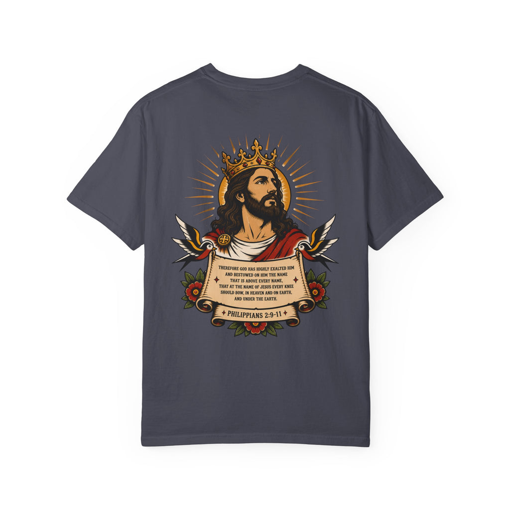 Christ Is King Tee — Traditional Tattoo Front & Back Shirt