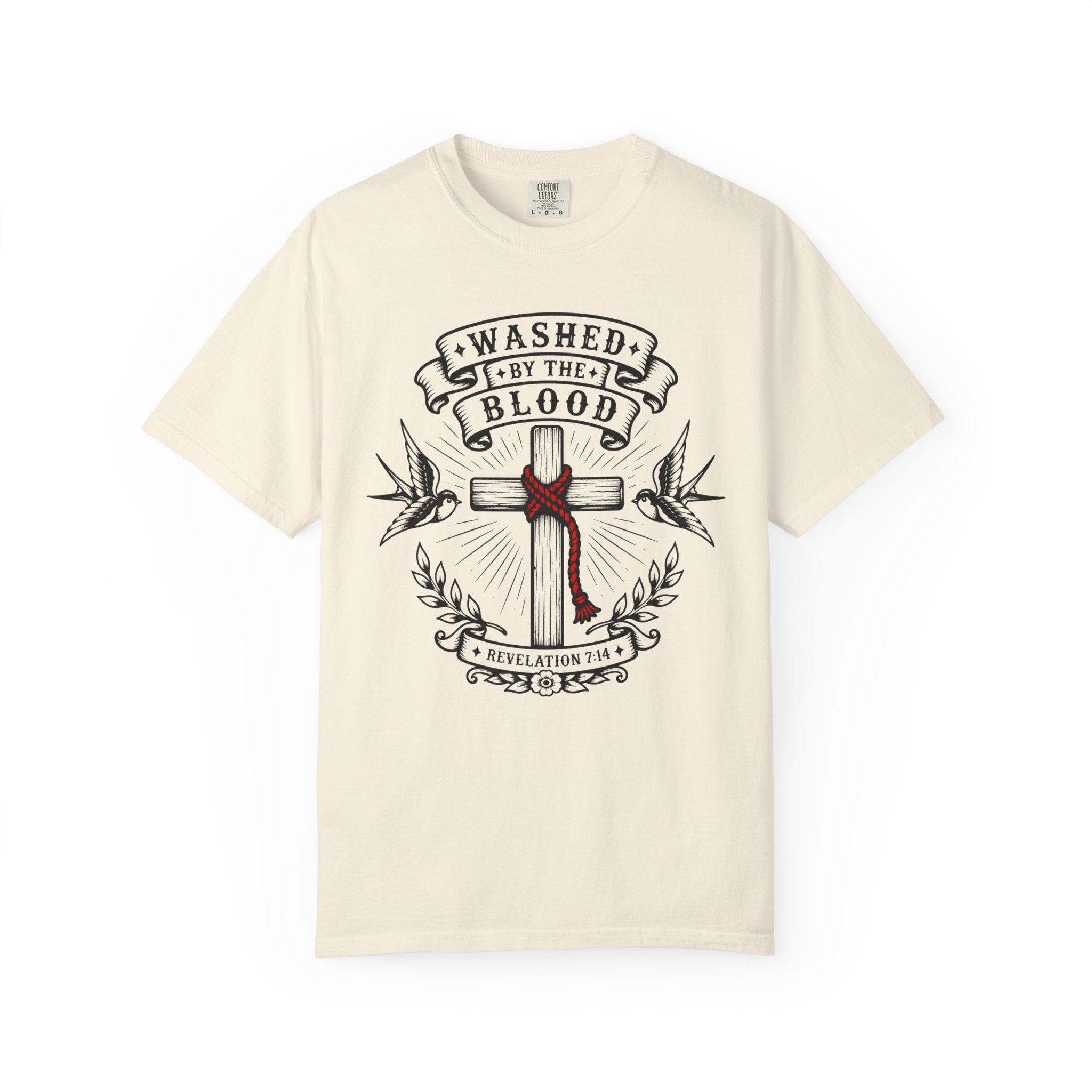 Washed by the Blood Tee — Christian Tattoo Shirt