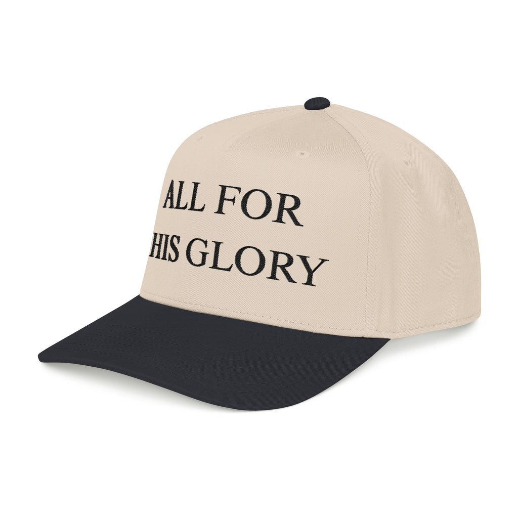 All for His Glory Hat — Christian Embroidered Mid Profile Cap | Loud About God