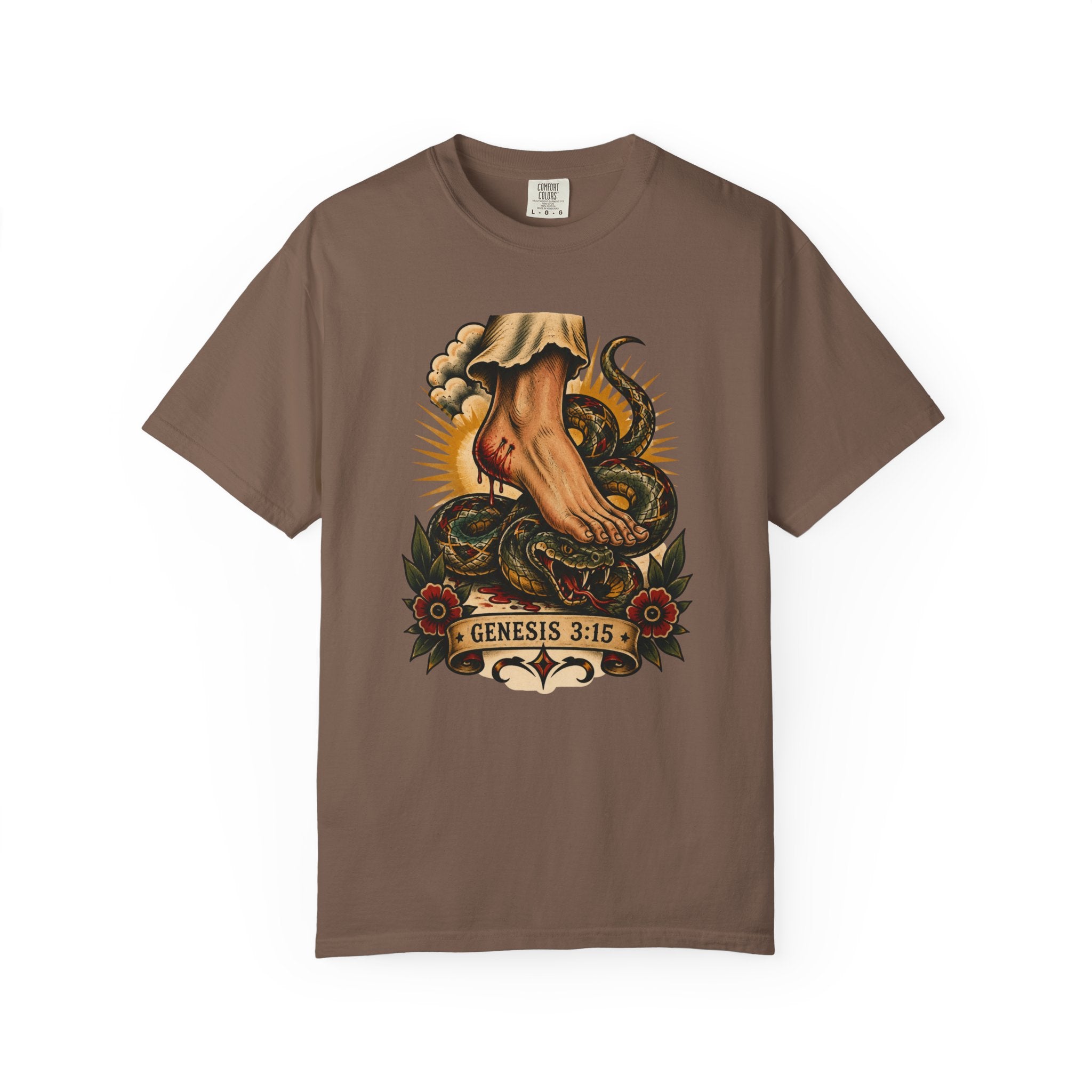 Protoevangelium Genesis 3:15 Tee — Crushed Serpent Comfort Colors T-Shirt