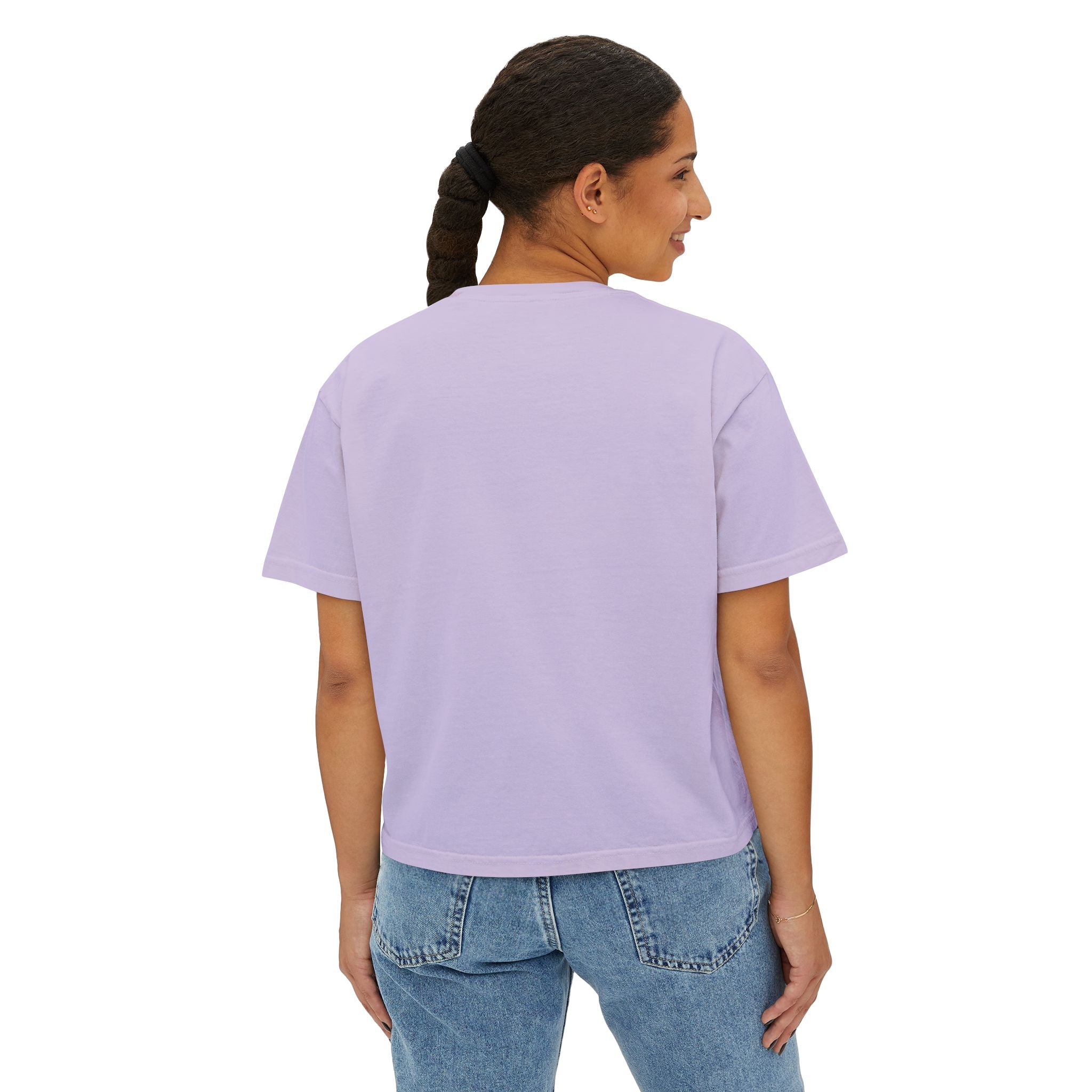 YAHWEH Hebrew Boxy Crop Tee — Women's Christian Shirt | Name of God Comfort Colors