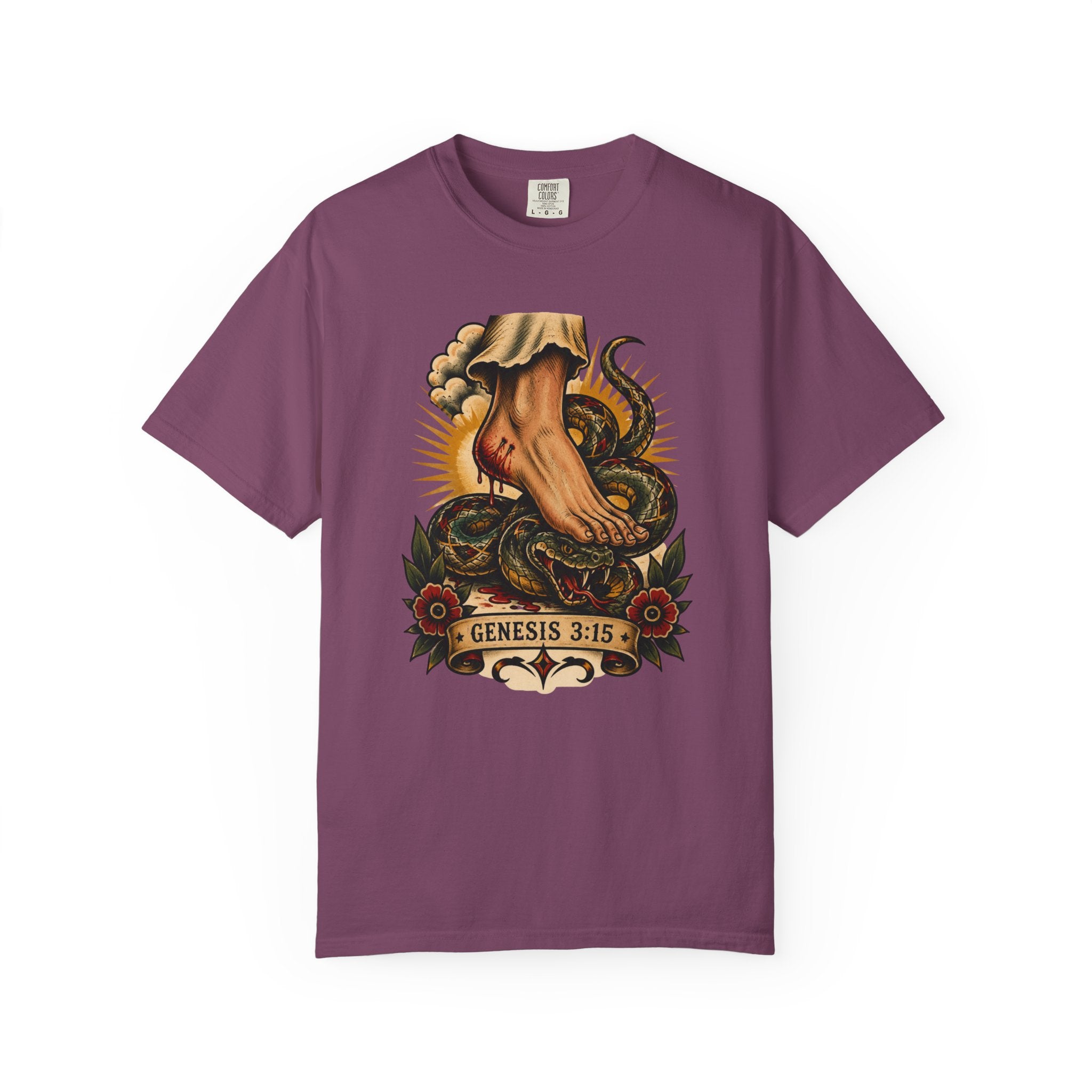 Protoevangelium Genesis 3:15 Tee — Crushed Serpent Comfort Colors T-Shirt