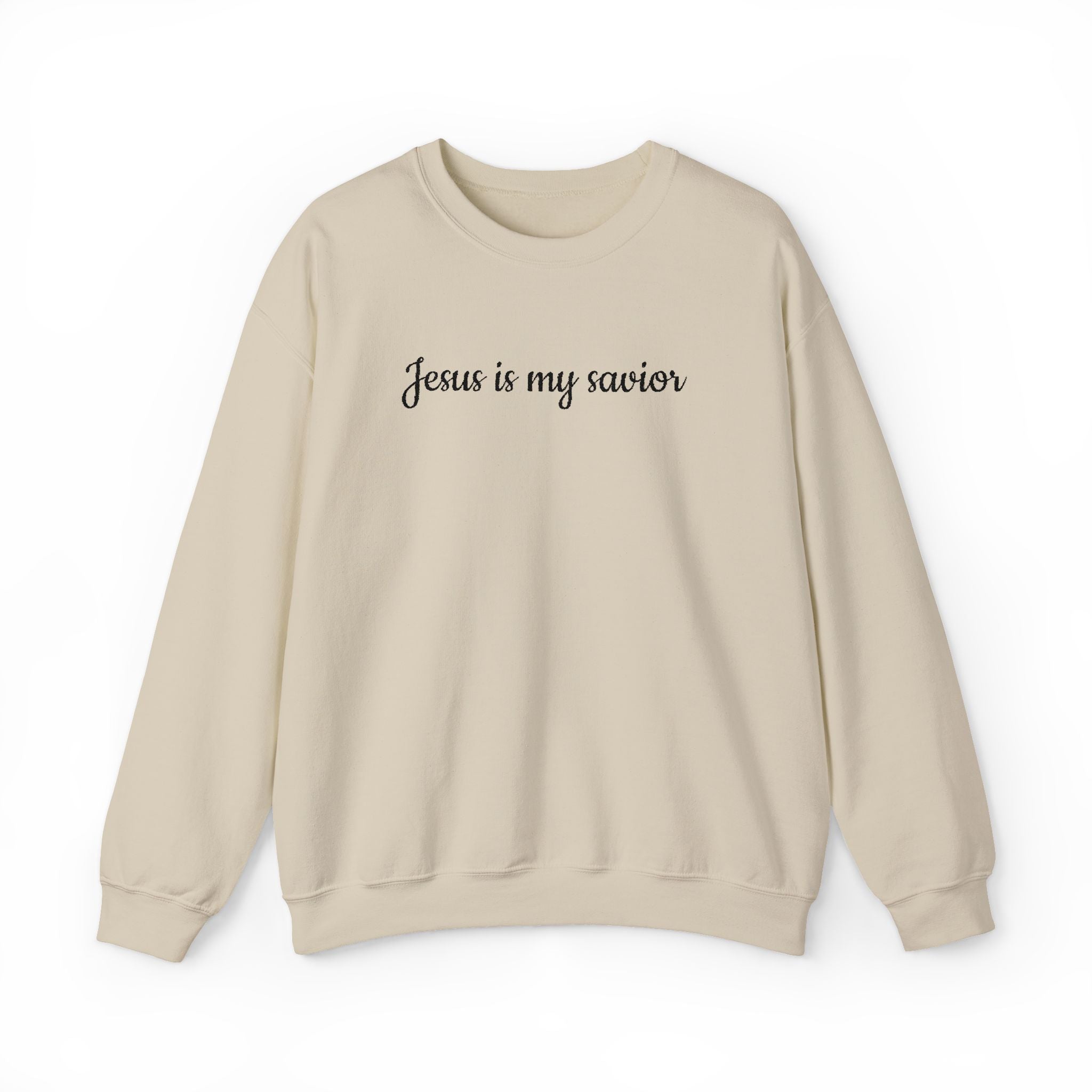 Jesus Is My Savior Embroidery Sweatshirt
