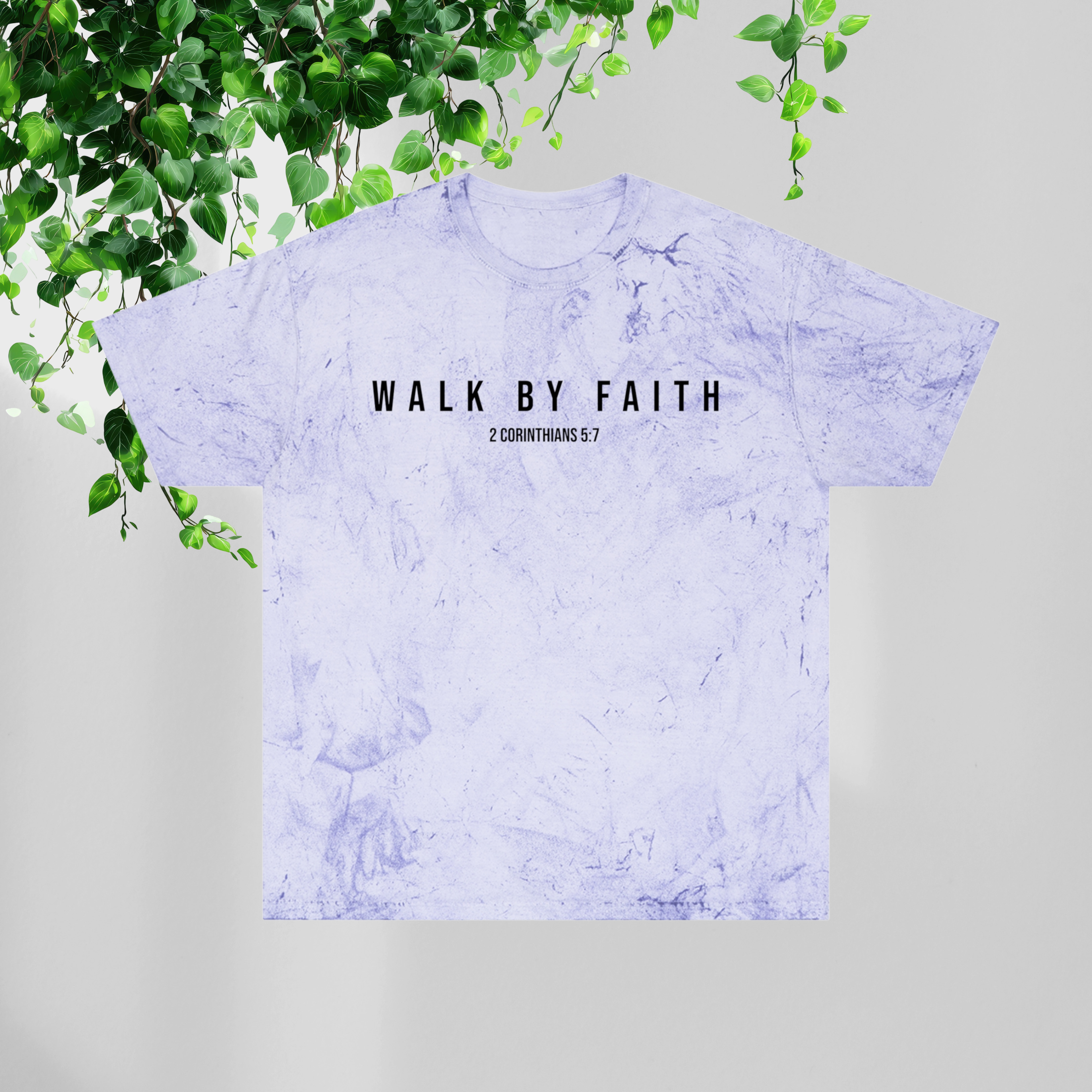 Walk By Faith Color Blast T-Shirt — Women's Tie-Dye Christian Tee | 2 Corinthians 5:7