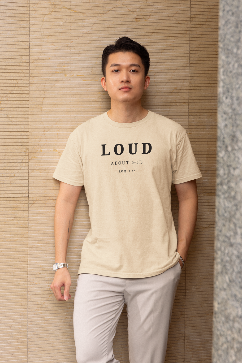 Loud About God T-Shirt — Bold Christian Faith Tee | Romans 1:16