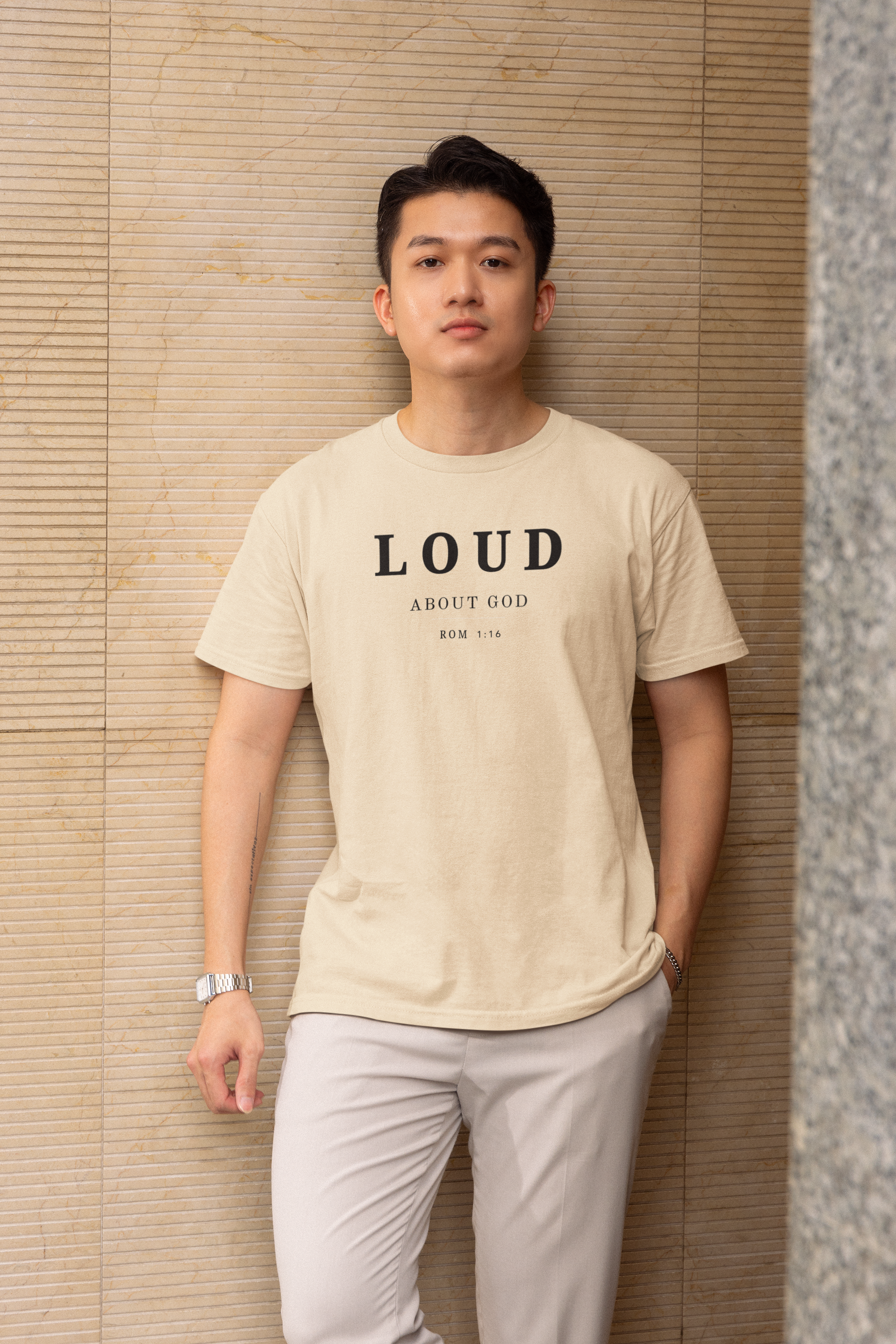 Loud About God T-Shirt — Bold Christian Faith Tee | Romans 1:16