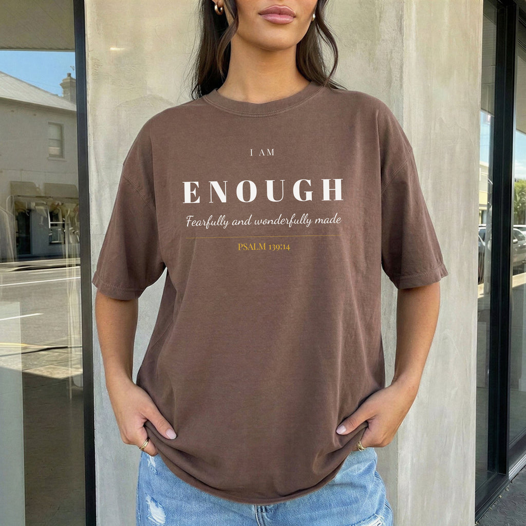 I Am Enough T-Shirt — Women's Christian Tee | Psalm 139:14