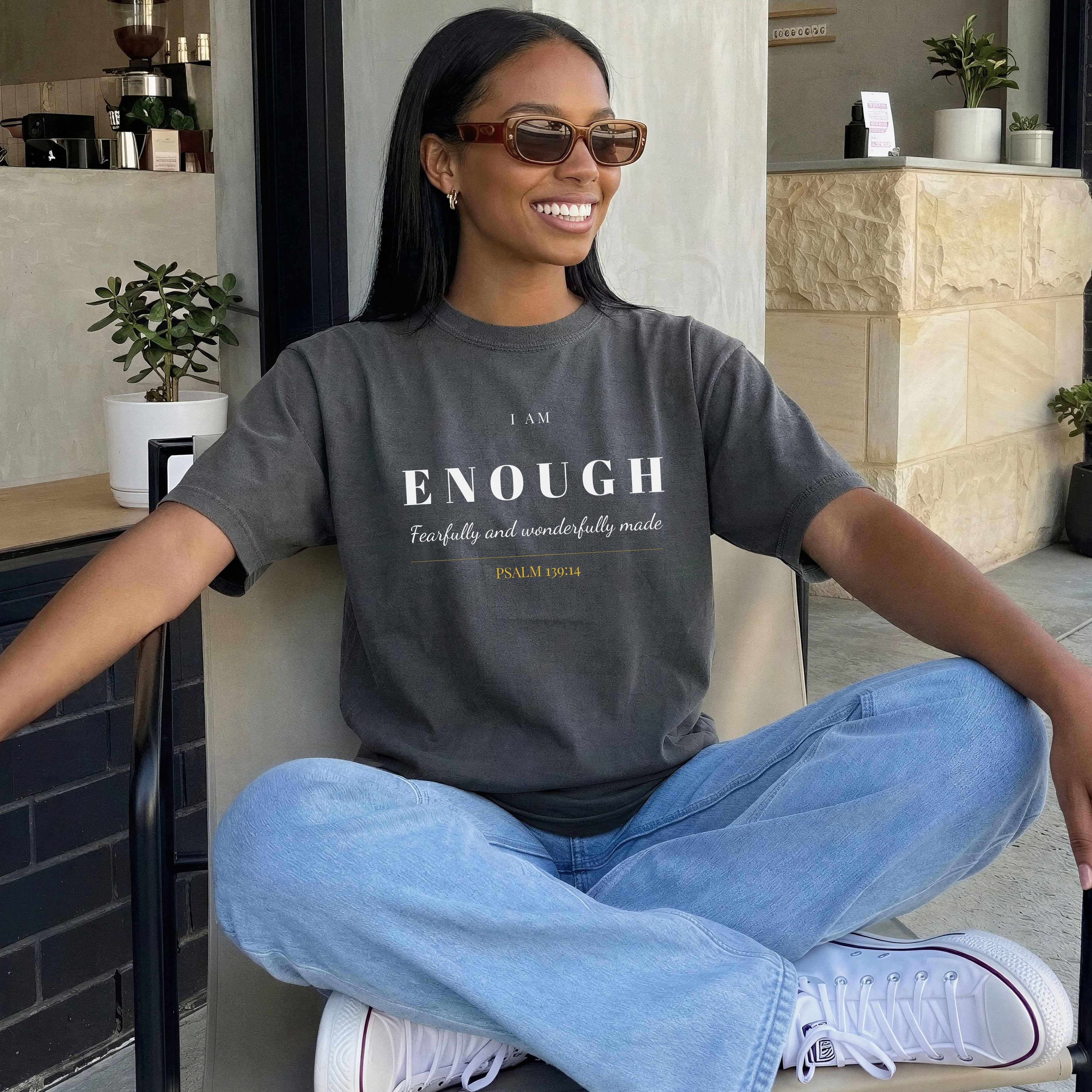 I Am Enough T-Shirt — Women's Christian Tee | Psalm 139:14