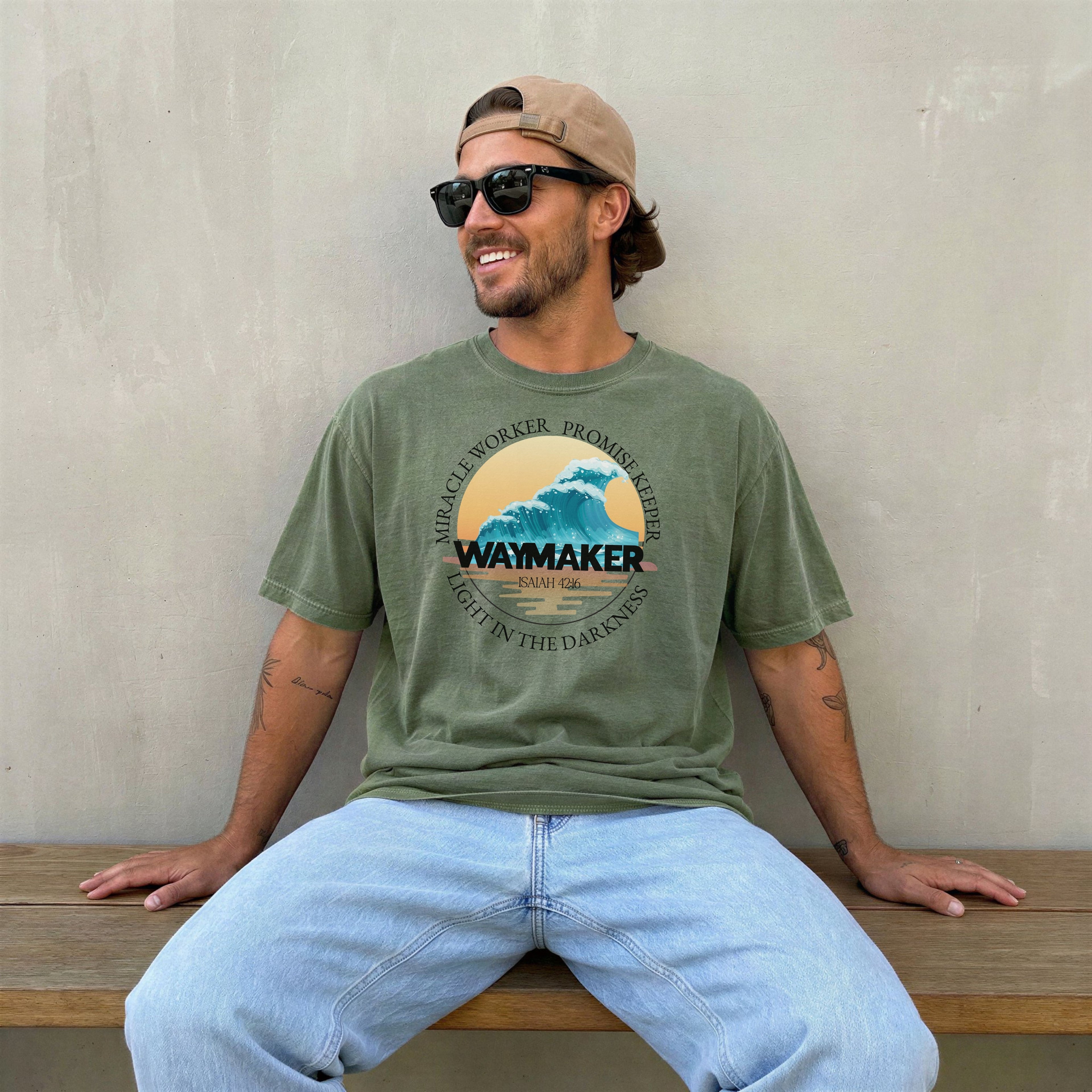 Waymaker T-Shirt — Comfort Colors 1717 Christian Graphic Tee | Isaiah 42:16