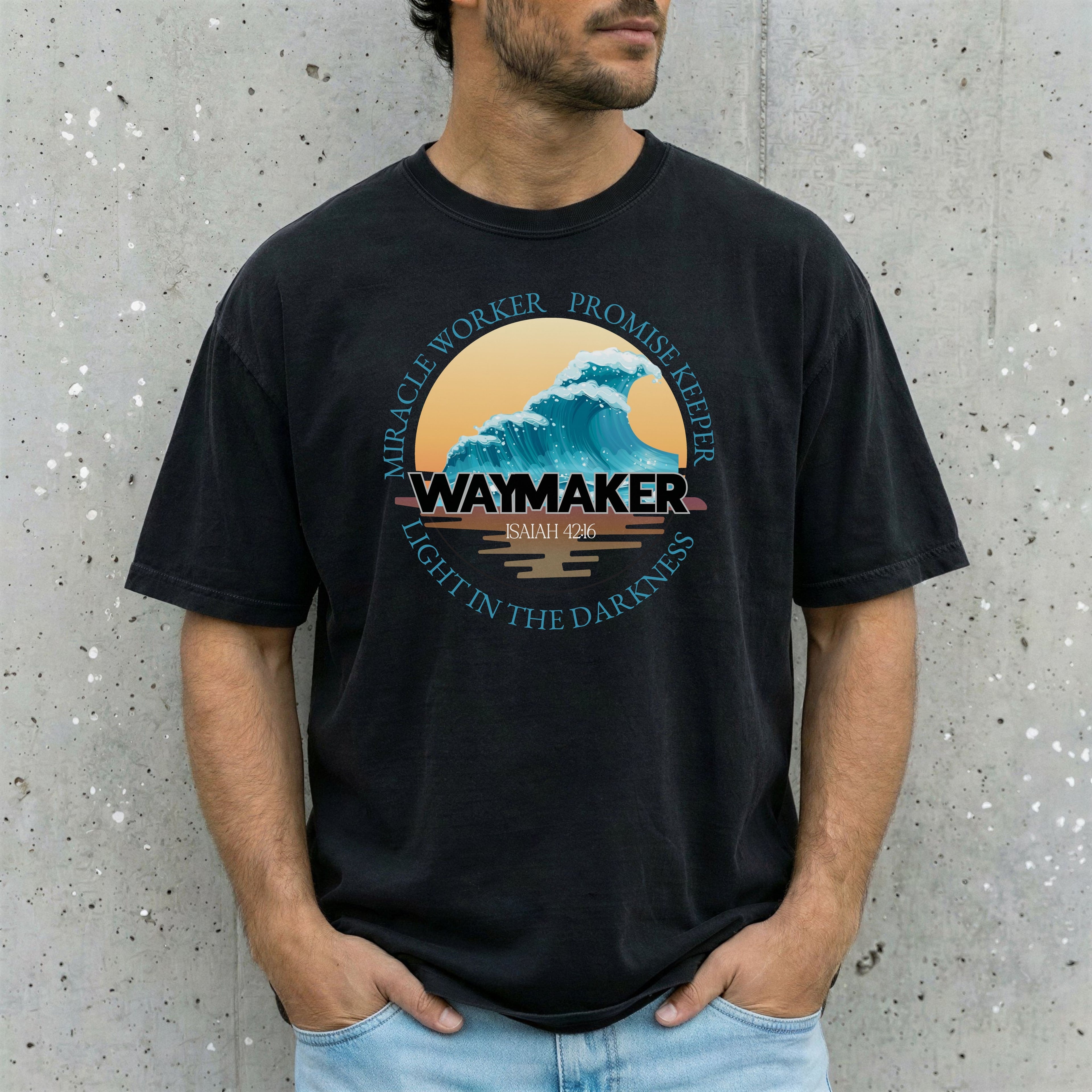 Waymaker T-Shirt — Comfort Colors 1717 Christian Graphic Tee | Isaiah 42:16