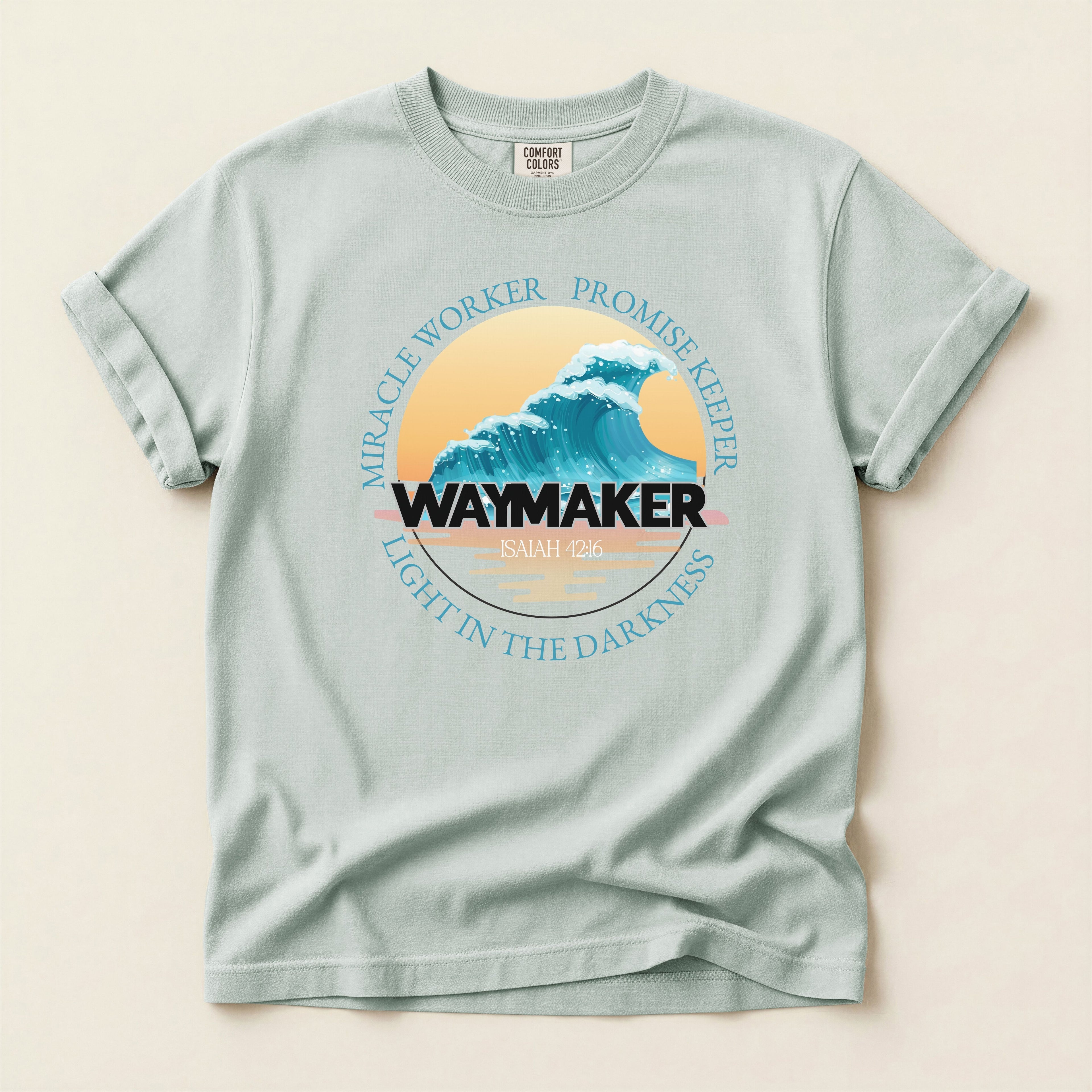 Waymaker T-Shirt — Comfort Colors 1717 Christian Graphic Tee | Isaiah 42:16