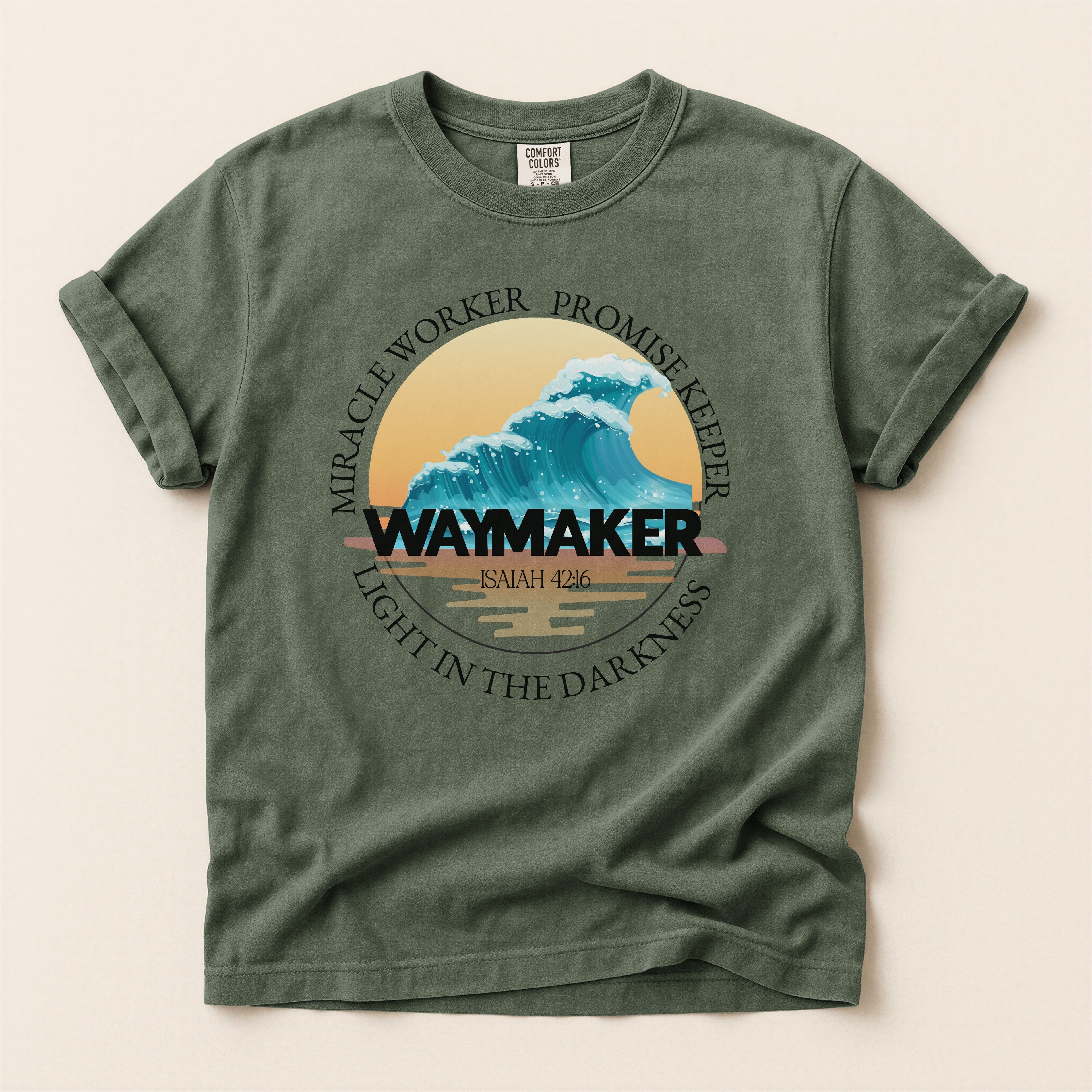 Waymaker T-Shirt — Comfort Colors 1717 Christian Graphic Tee | Isaiah 42:16