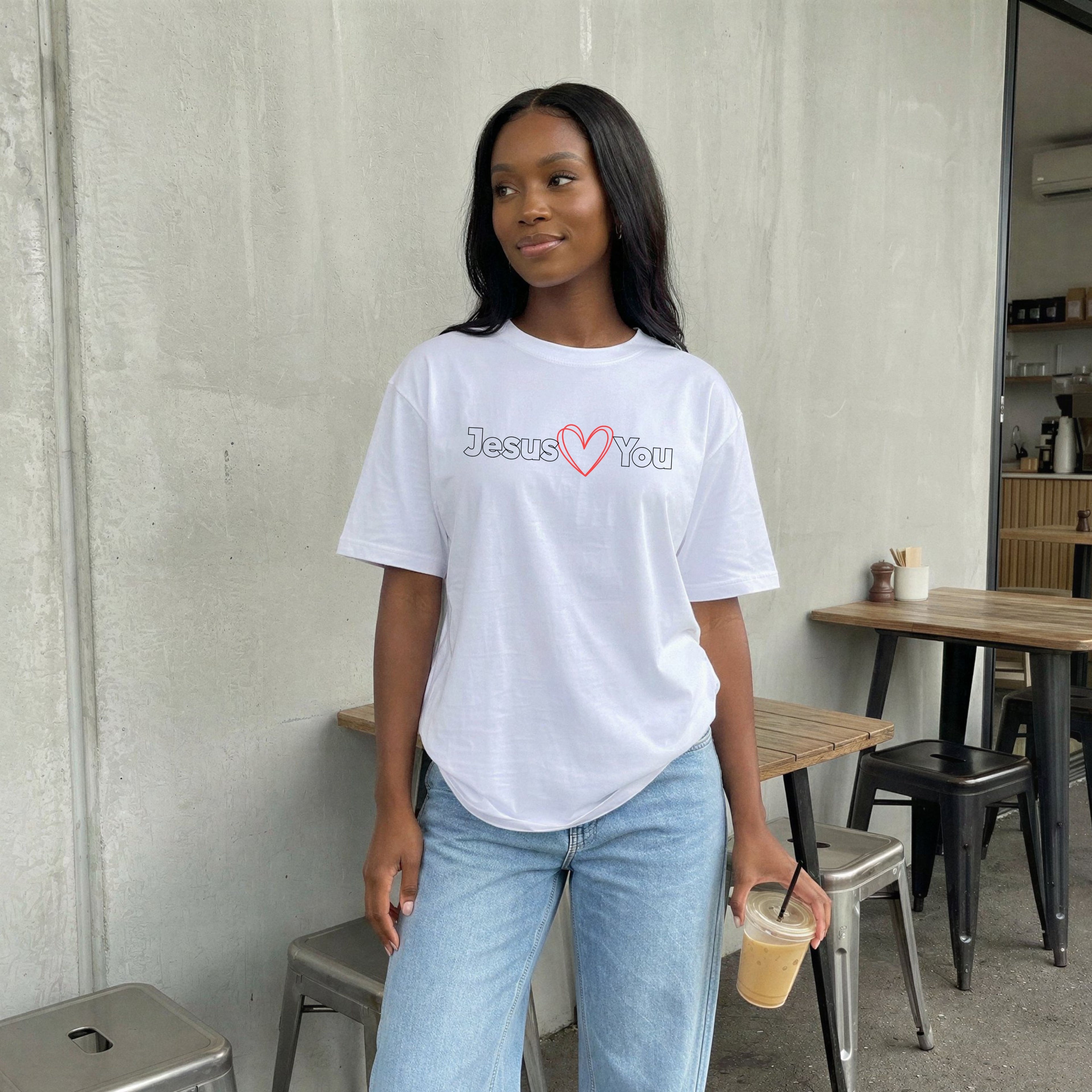 Jesus Loves You T-Shirt — Garment-Dyed Christian Tee for Women | John 3:16