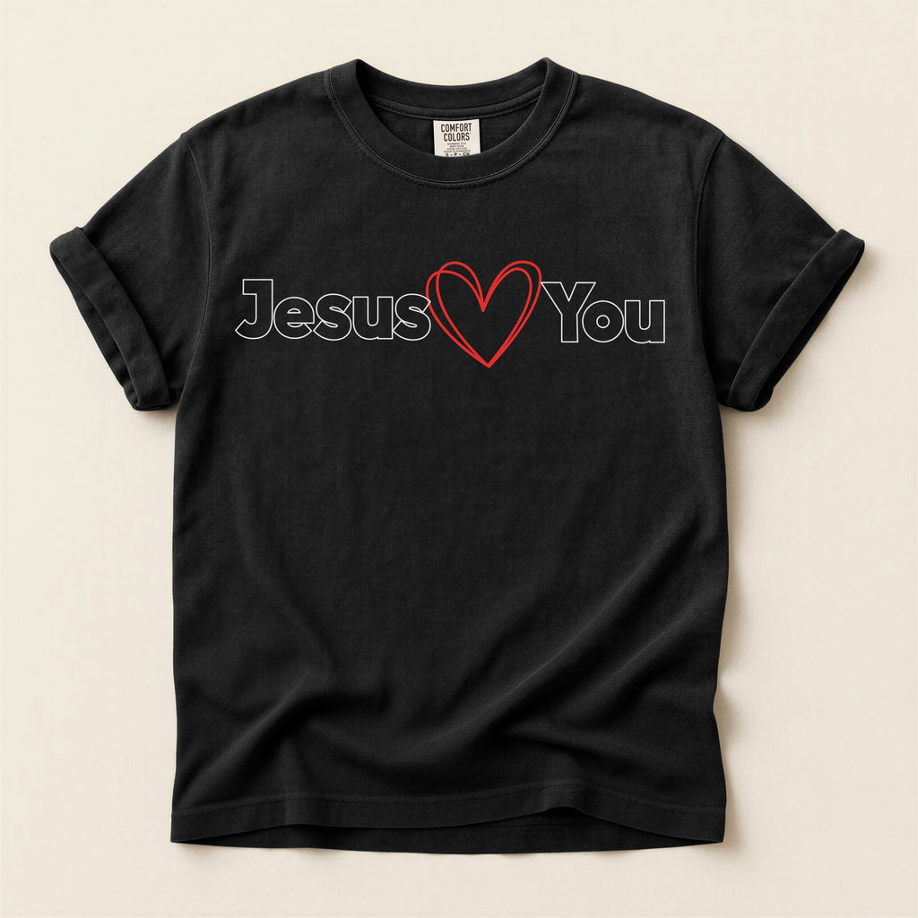 Jesus Loves You T-Shirt — Garment-Dyed Christian Tee for Women | John 3:16