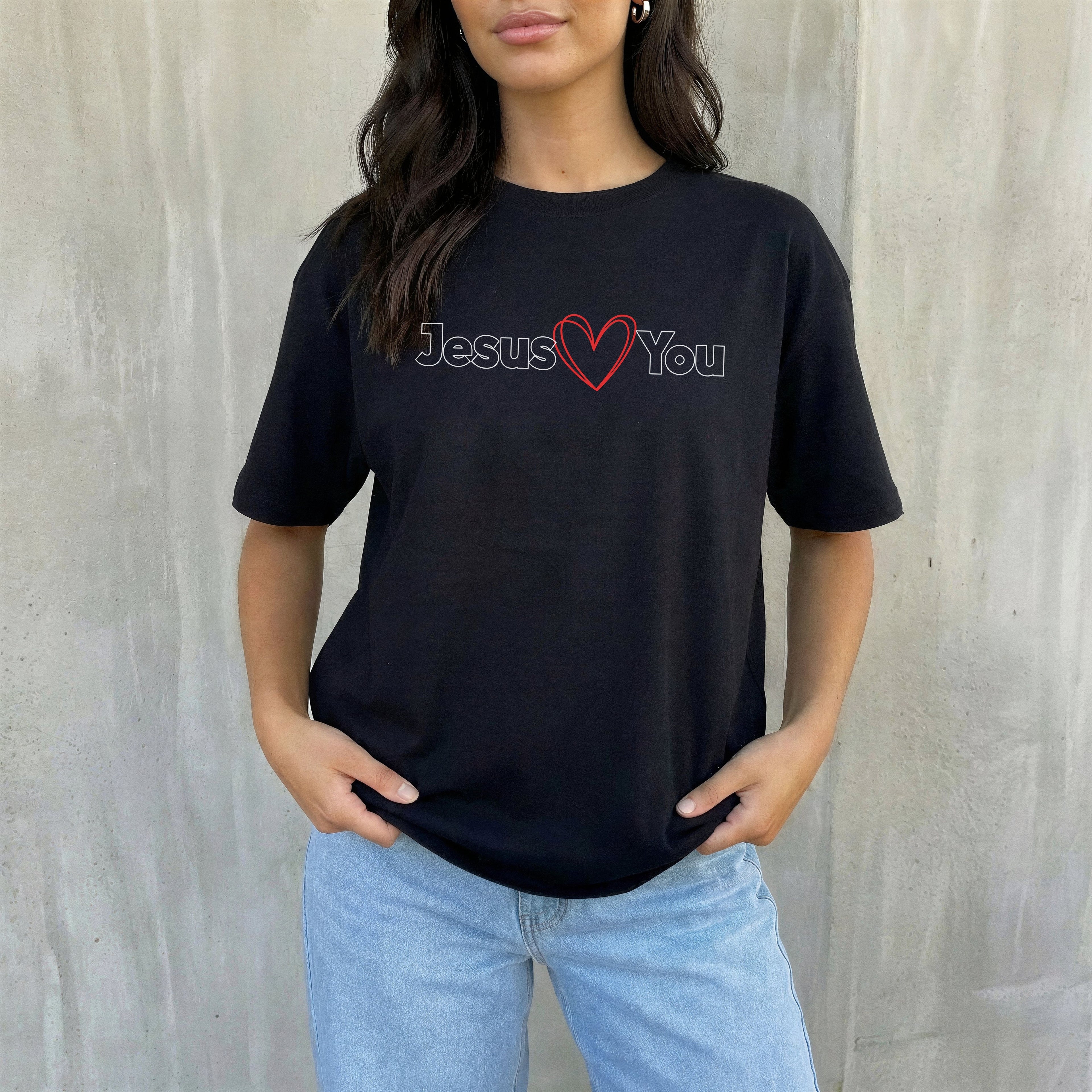 Jesus Loves You T-Shirt — Garment-Dyed Christian Tee for Women | John 3:16