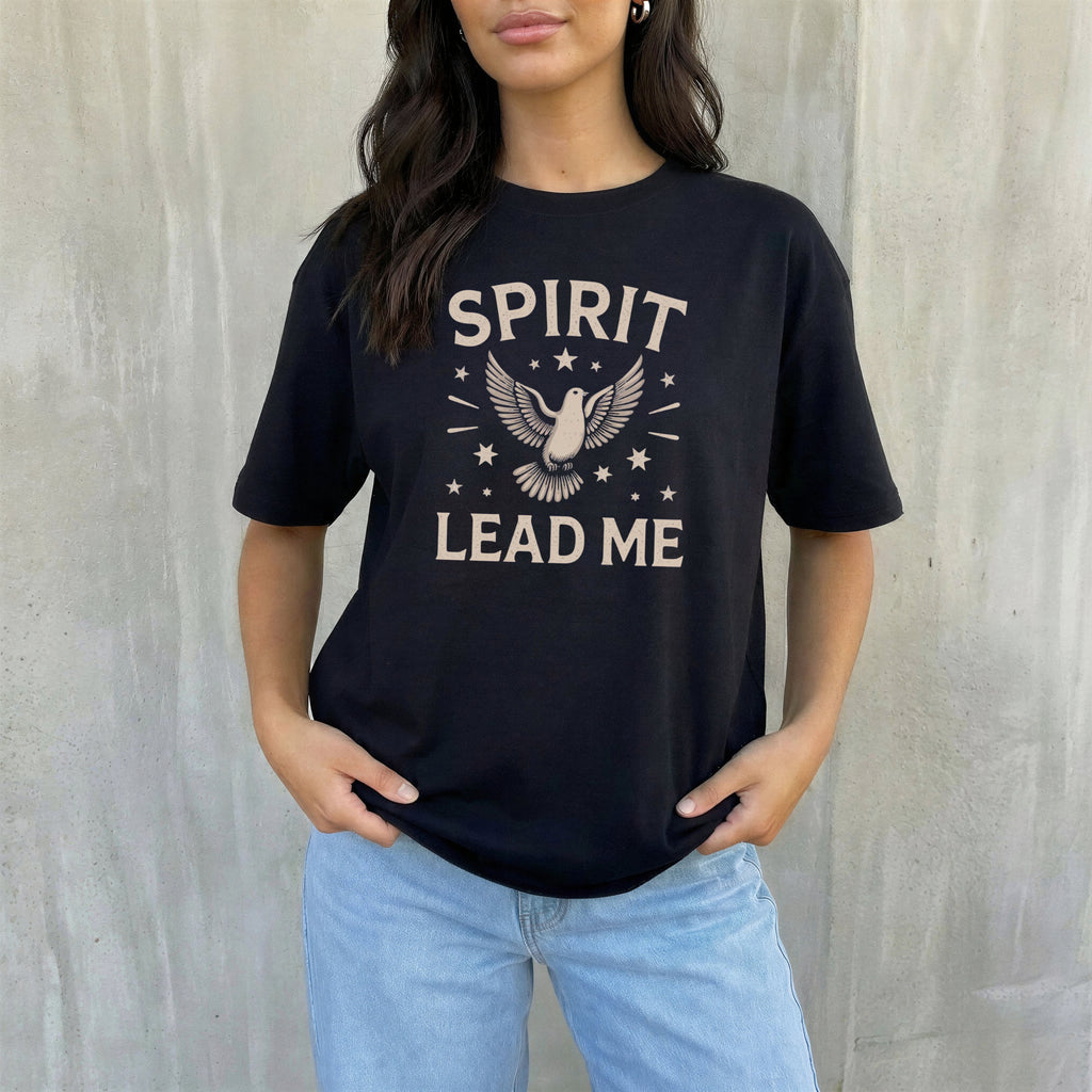 Spirit Lead Me T-Shirt — Comfort Colors 1717 Holy Spirit Dove Christian Tee | Unisex