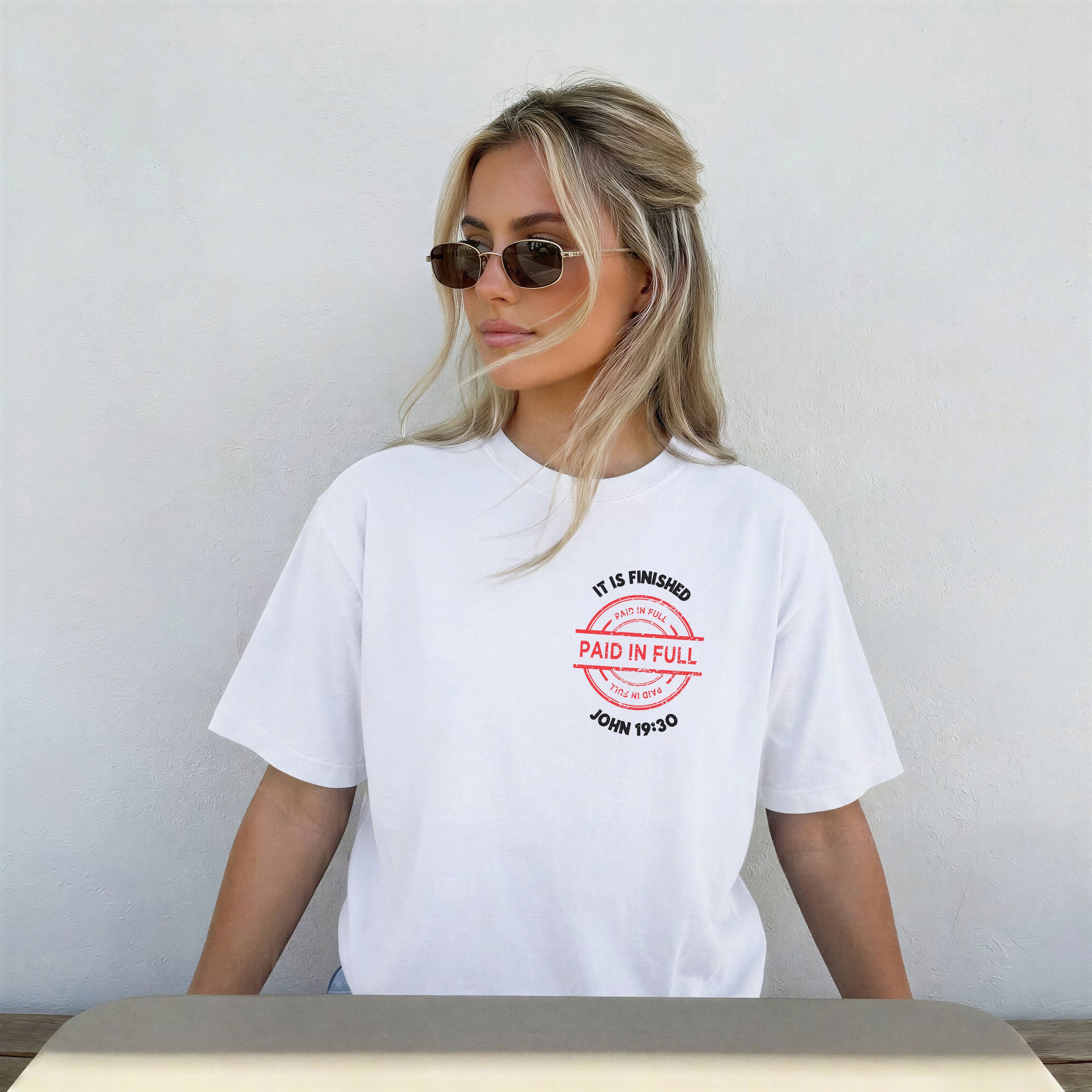 Jesus Saved My Life T-Shirt — Comfort Colors 1717 Paid In Full Christian Tee | John 19:30