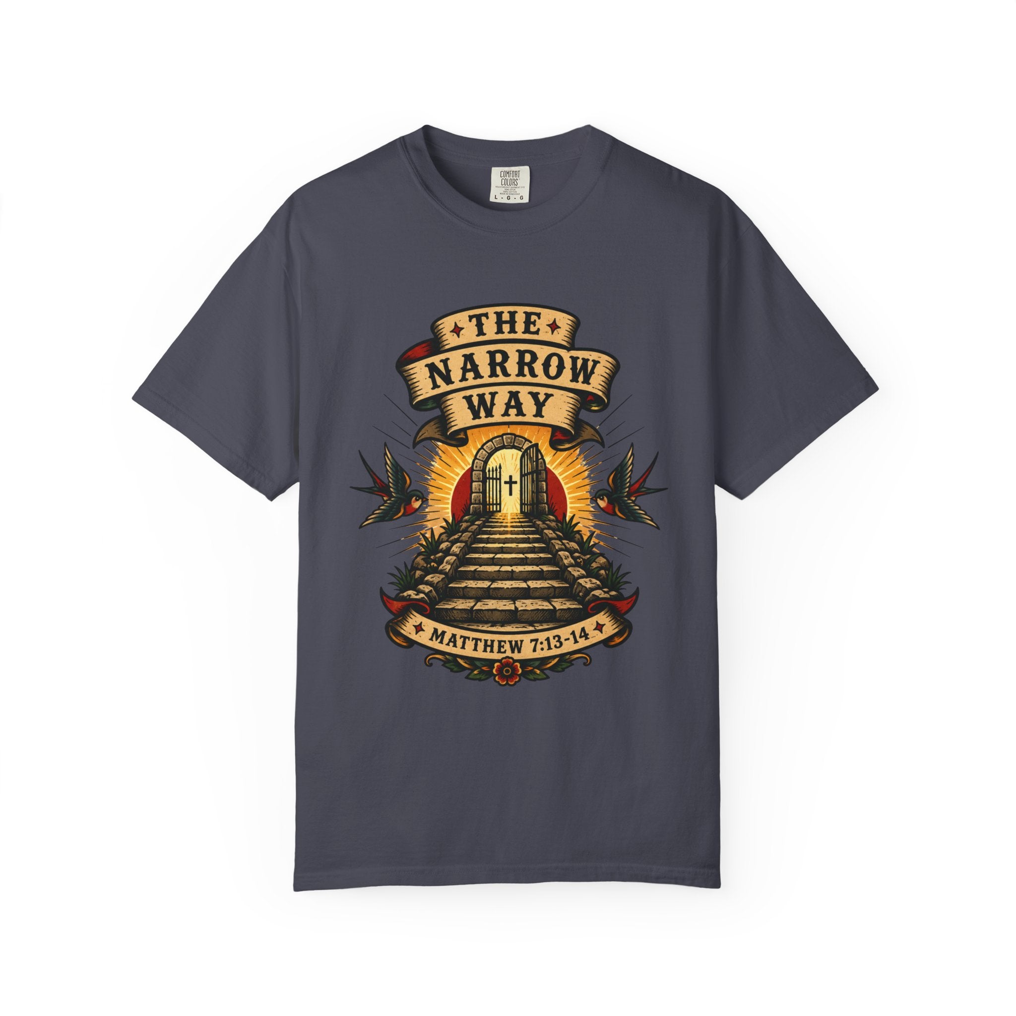 The Narrow Way Tee — Christian Tattoo Shirt